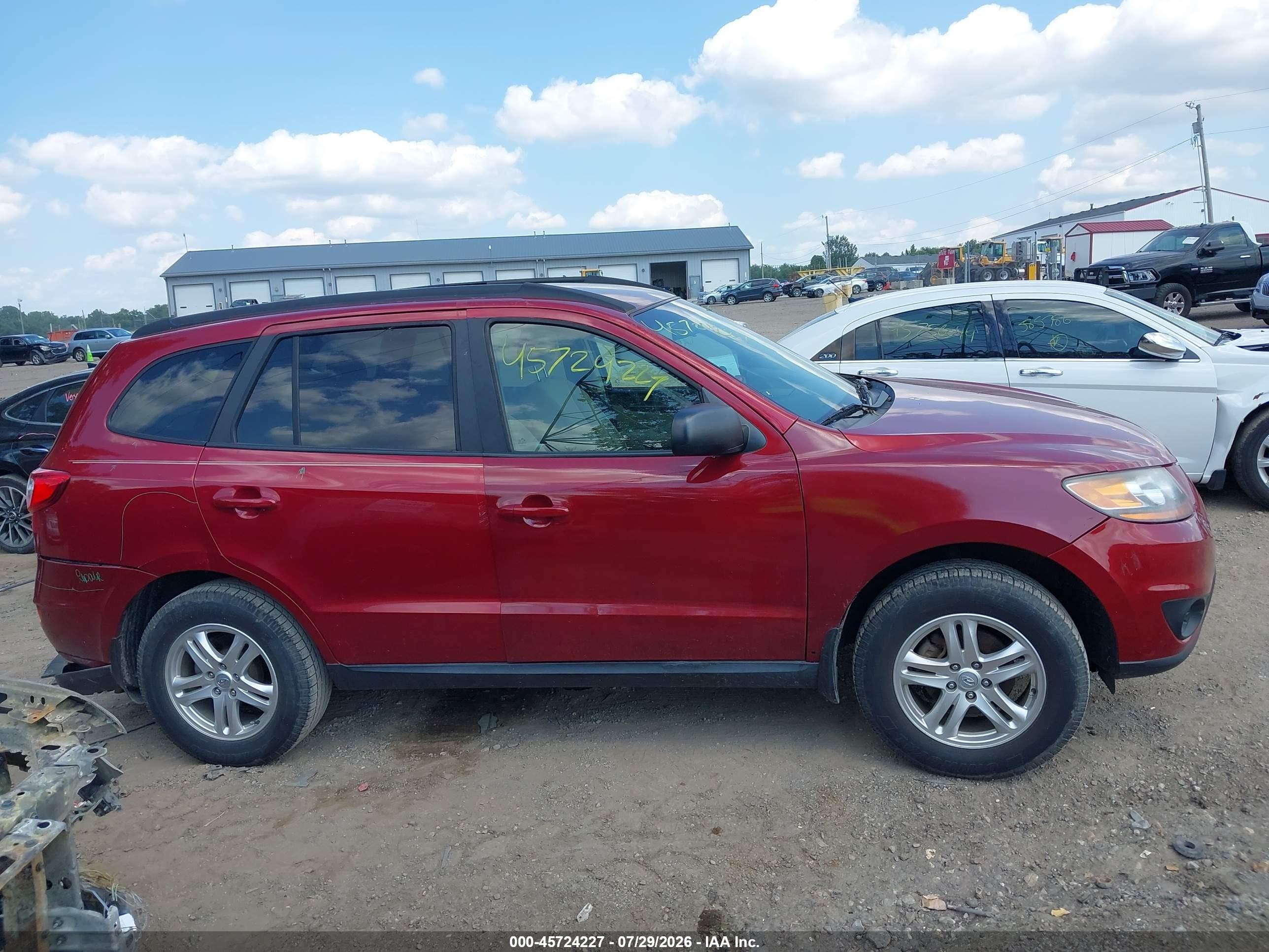 2011 Hyundai Santa Fe Gls Red vin: 5XYZG3AB3BG055060