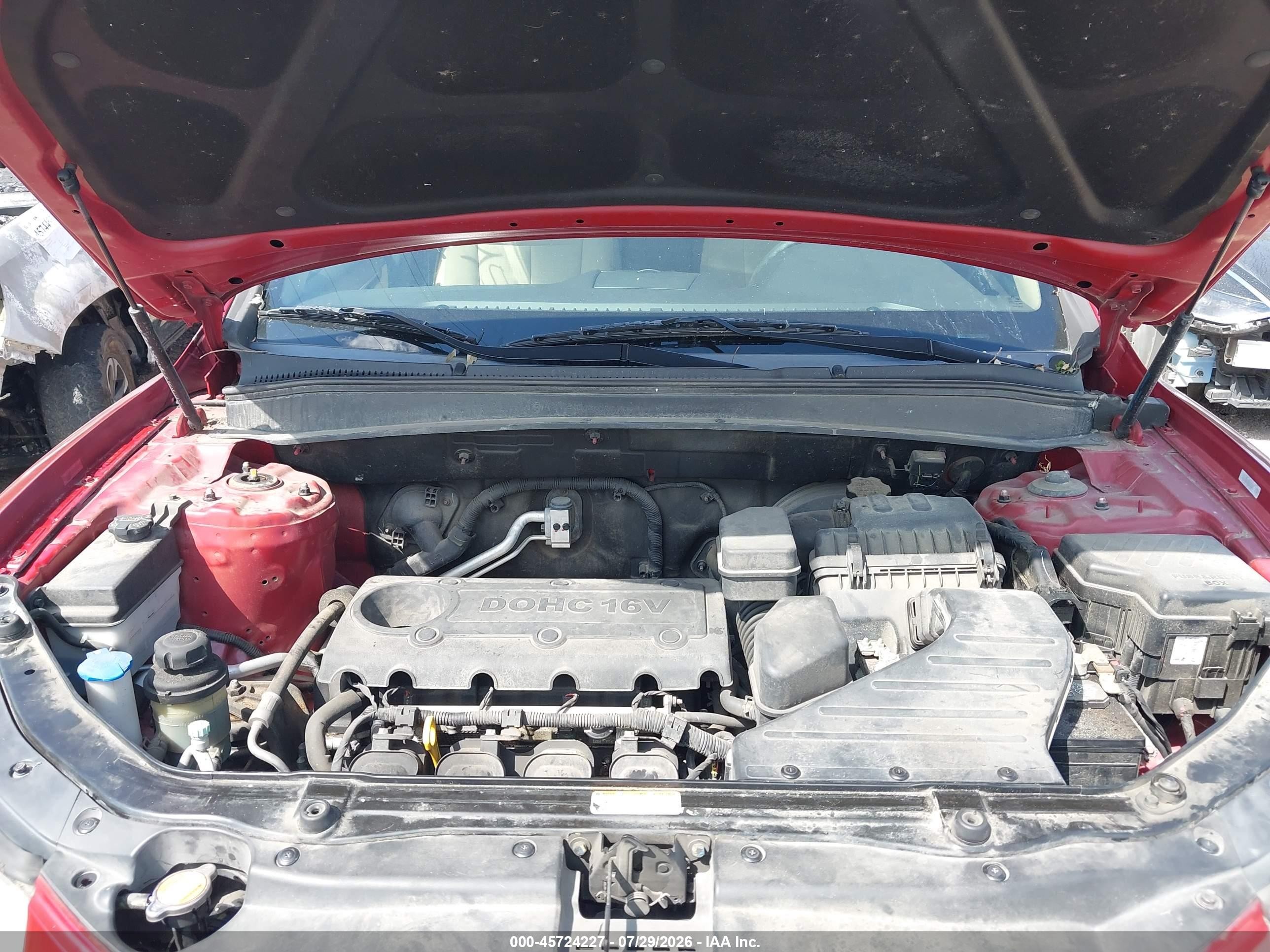 2011 Hyundai Santa Fe Gls Red vin: 5XYZG3AB3BG055060