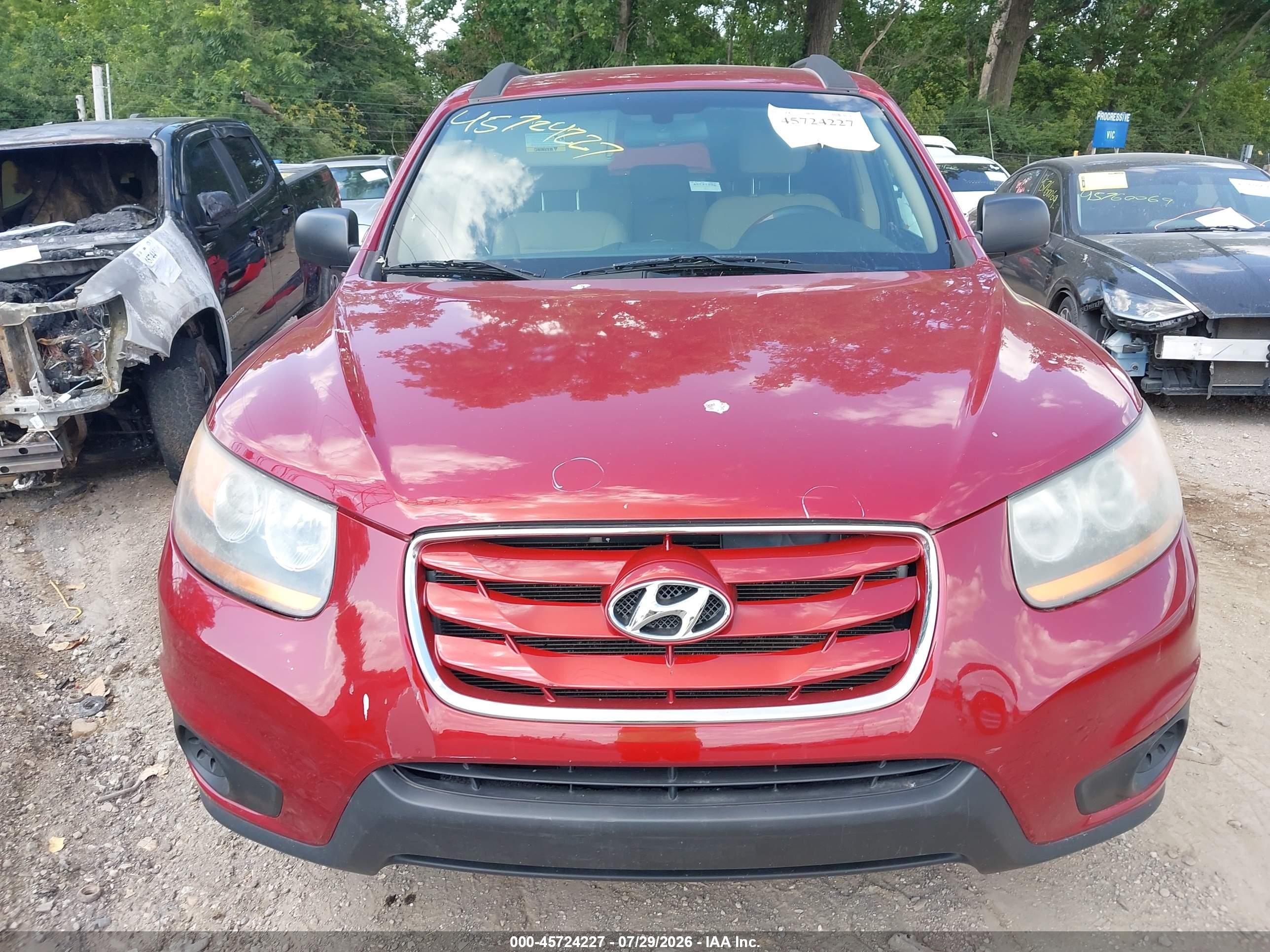 2011 Hyundai Santa Fe Gls Red vin: 5XYZG3AB3BG055060