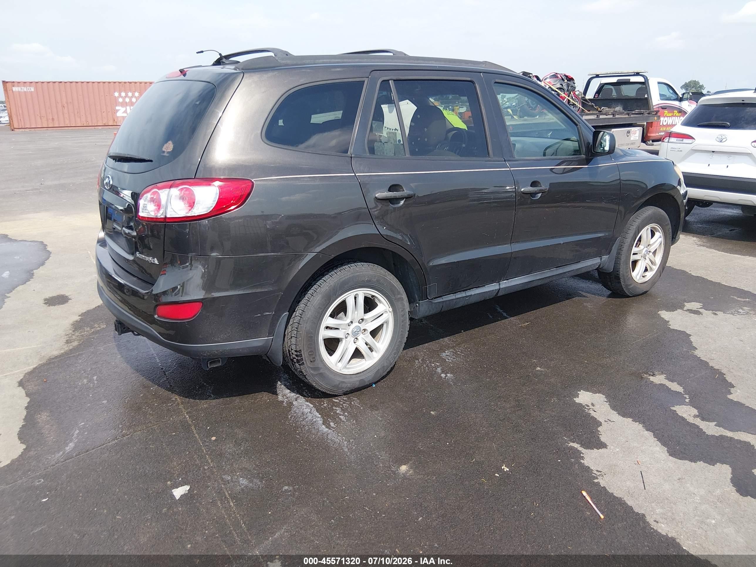 2011 Hyundai Santa Fe Gls Black vin: 5XYZG3AB3BG084154