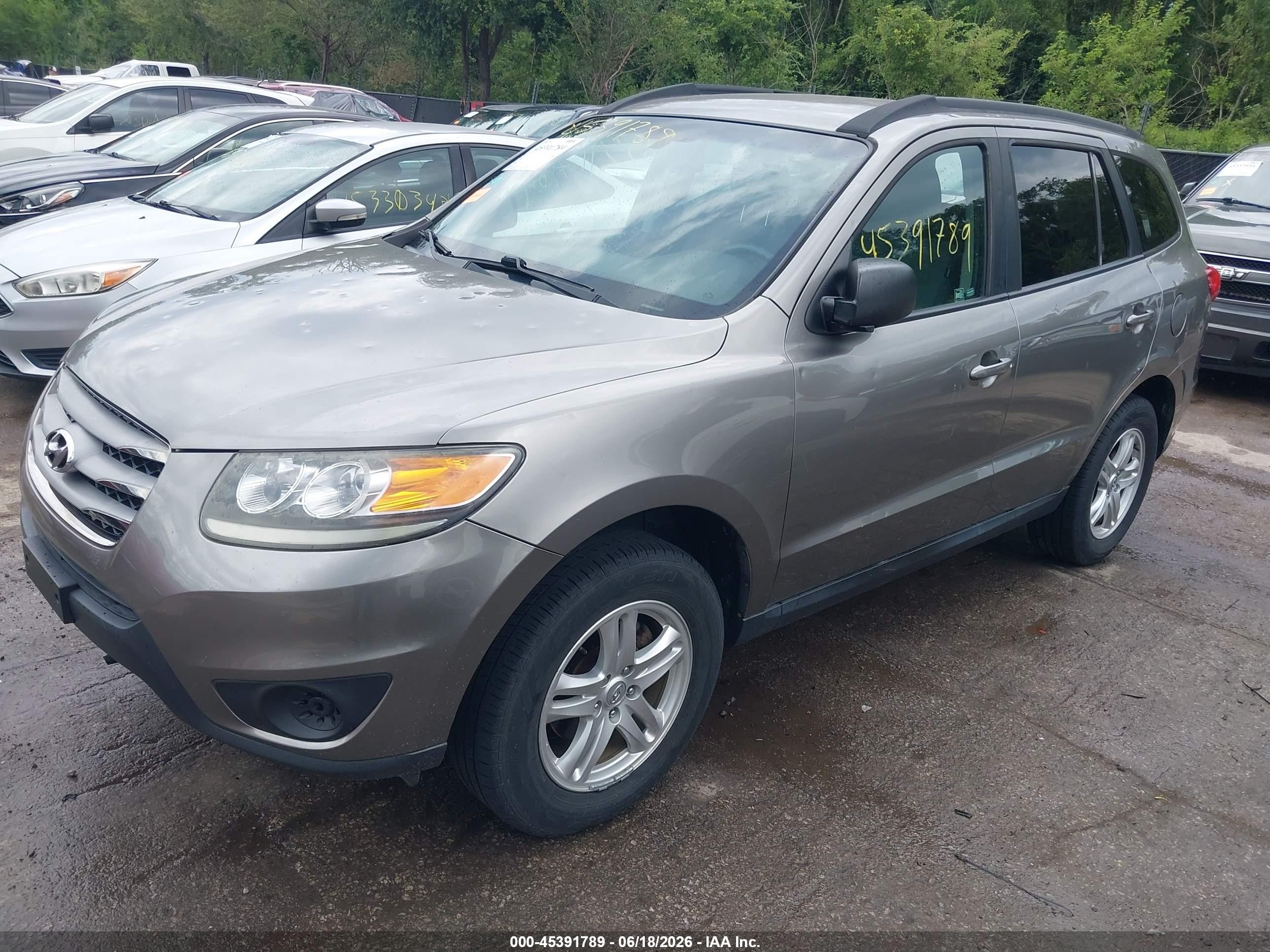 2012 Hyundai Santa Fe Gls Gray vin: 5XYZG3AB3CG115615