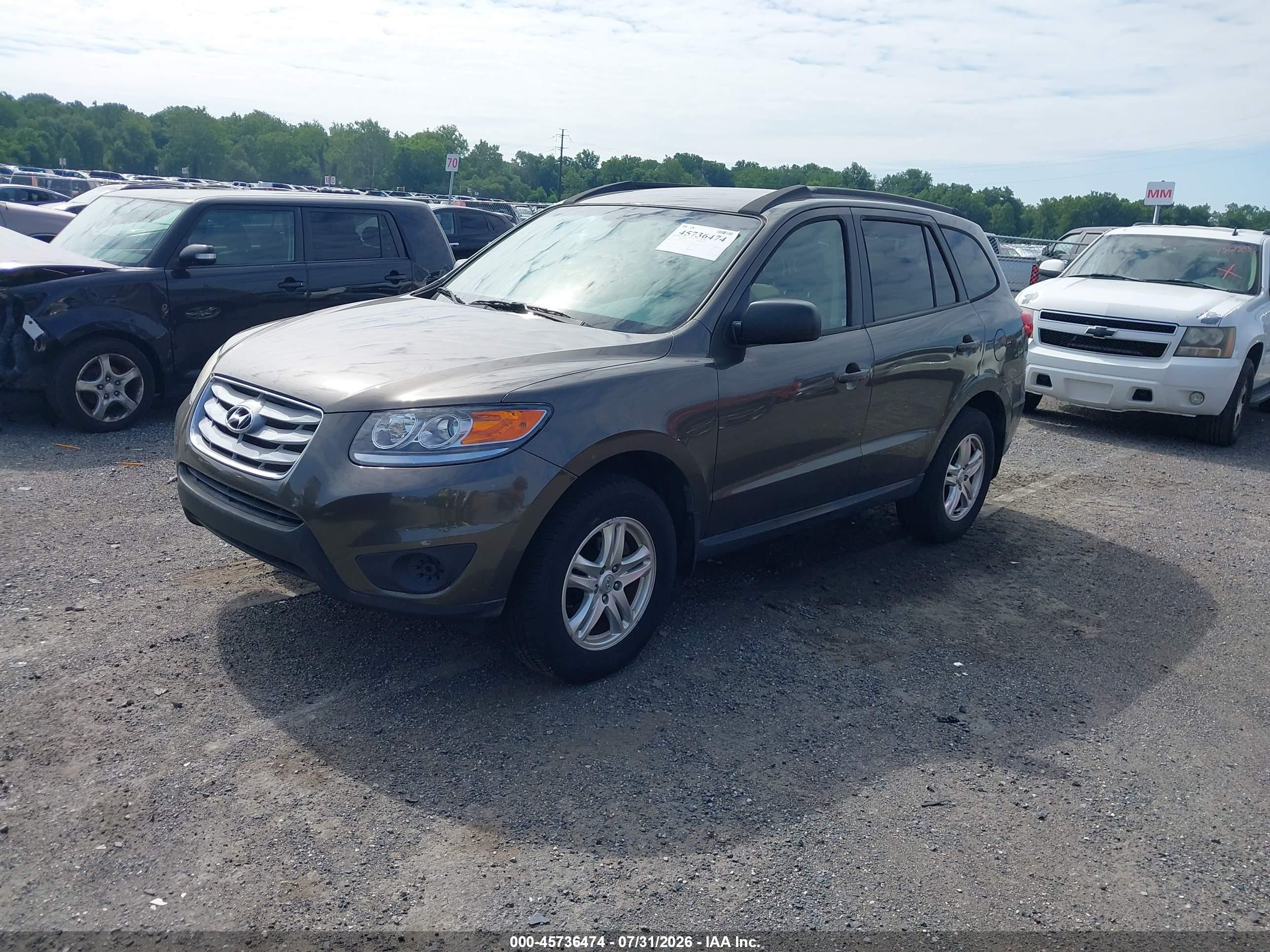 2012 Hyundai Santa Fe Gls Gray vin: 5XYZG3AB3CG134441