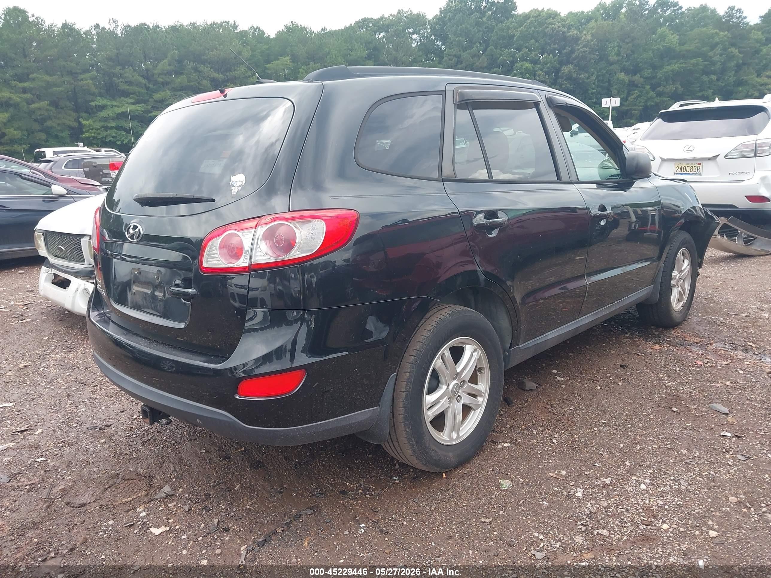 2012 Hyundai Santa Fe Gls Black vin: 5XYZG3AB3CG138201