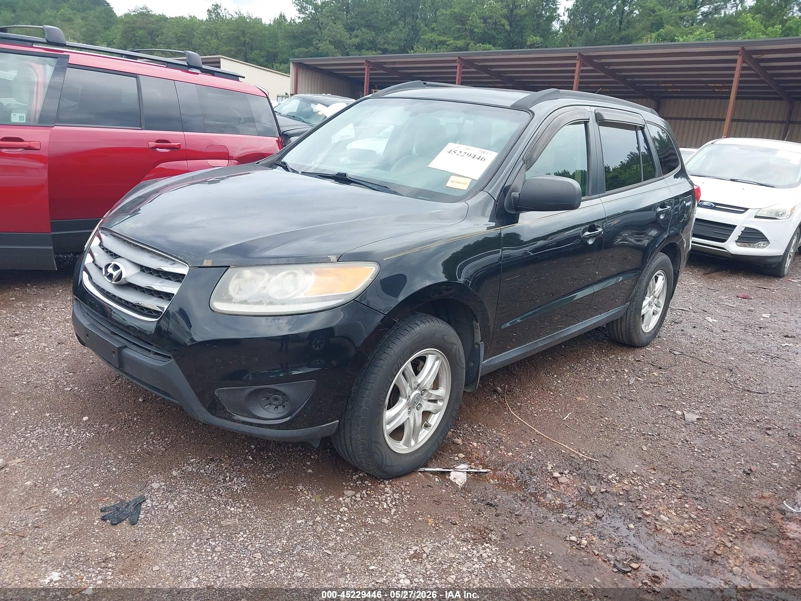 2012 Hyundai Santa Fe Gls Black vin: 5XYZG3AB3CG138201