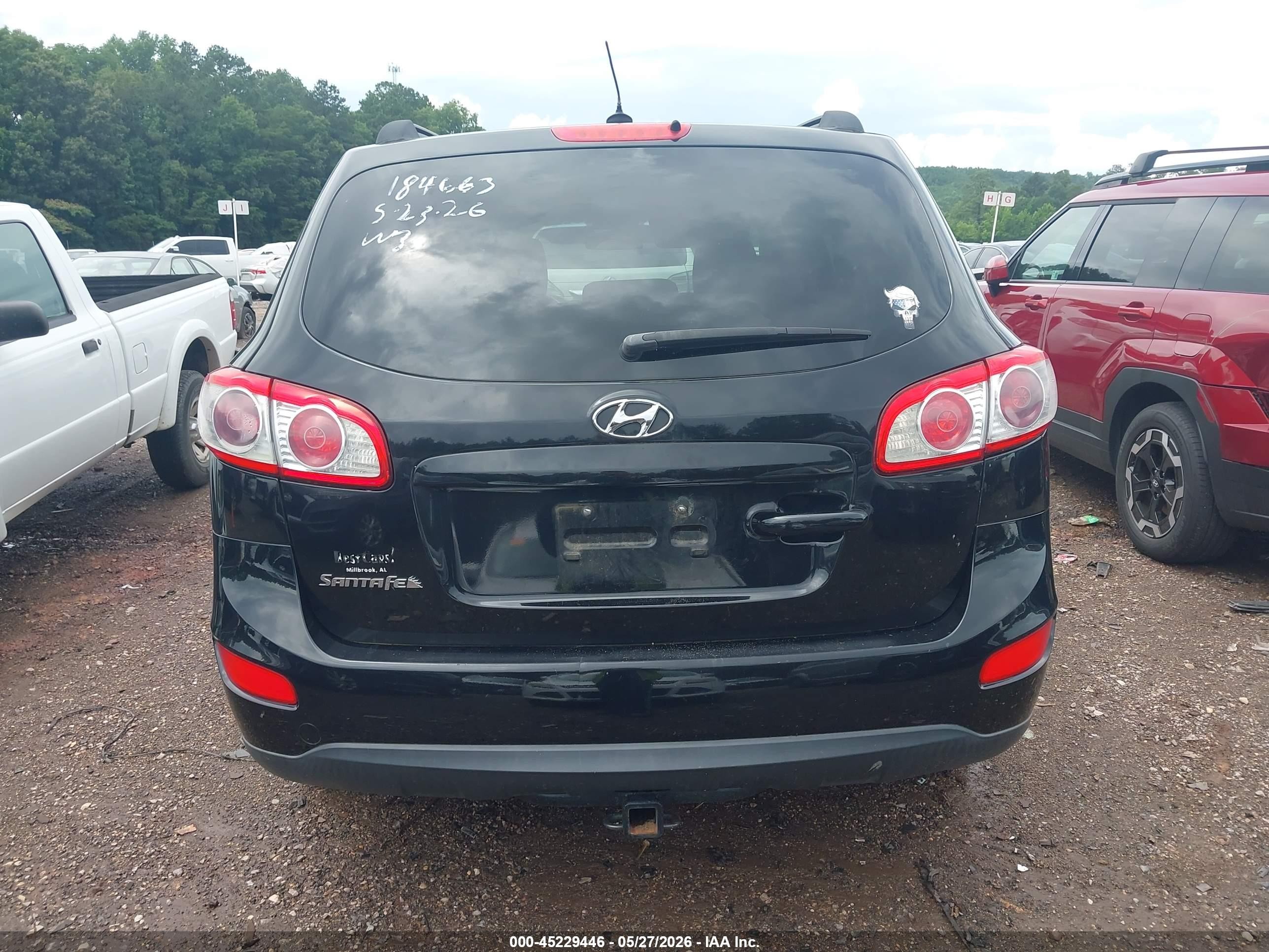 2012 Hyundai Santa Fe Gls Black vin: 5XYZG3AB3CG138201