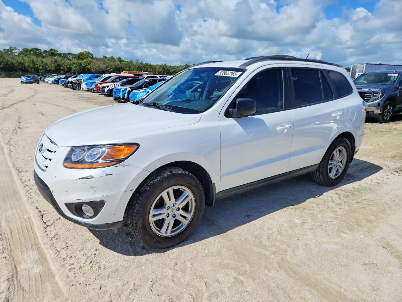 2011 Hyundai Santa Fe Gls White vin: 5XYZG3AB4BG002528