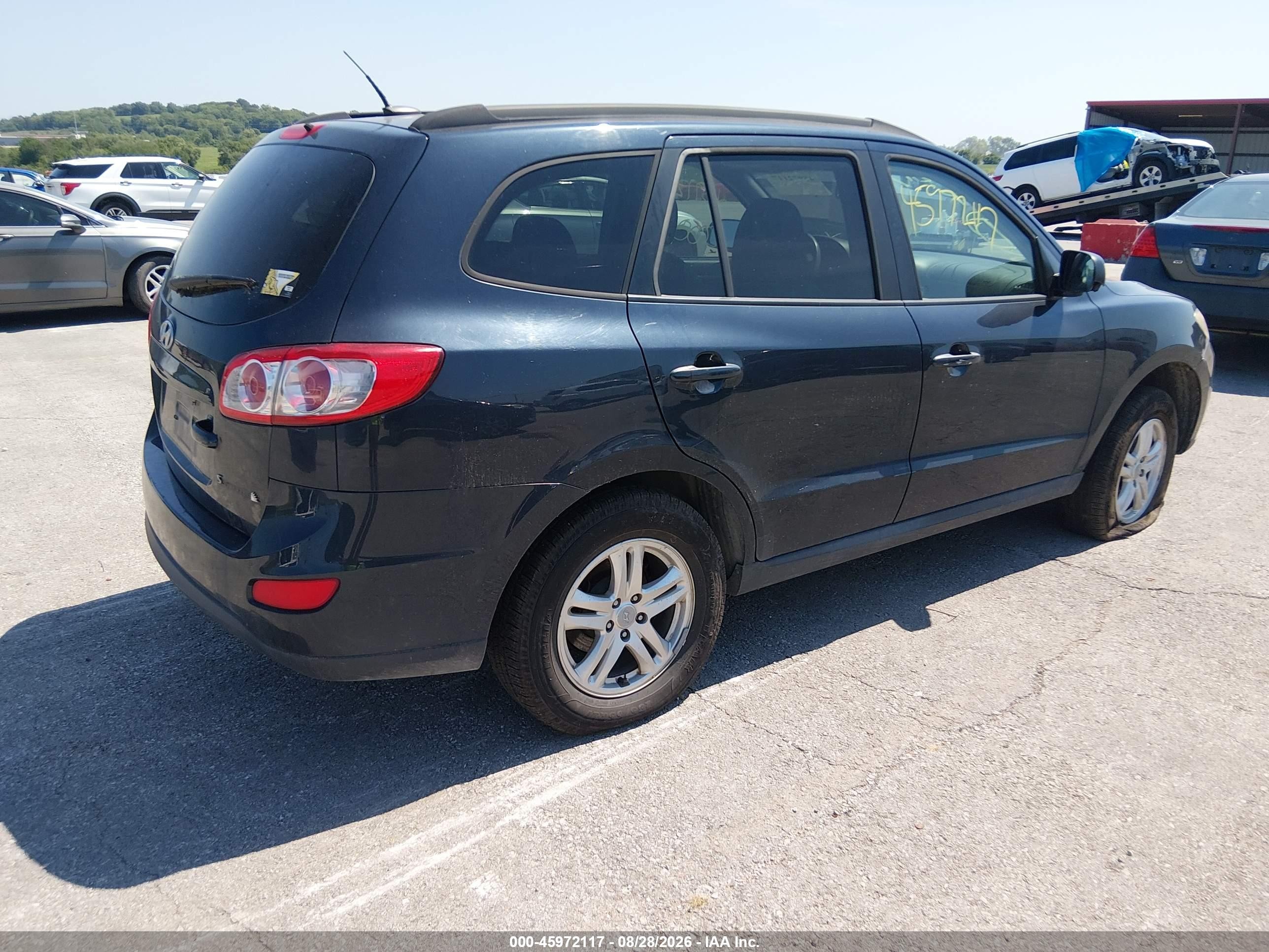 2011 Hyundai Santa Fe Gls Black vin: 5XYZG3AB4BG002965