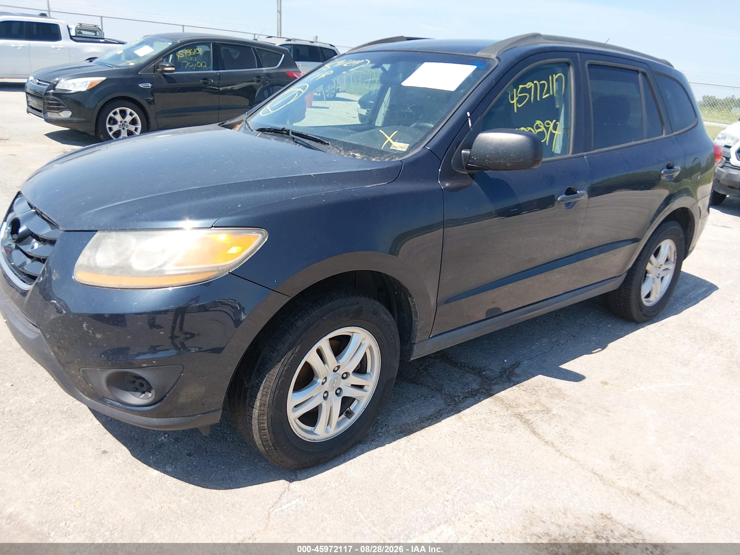 2011 Hyundai Santa Fe Gls Black vin: 5XYZG3AB4BG002965
