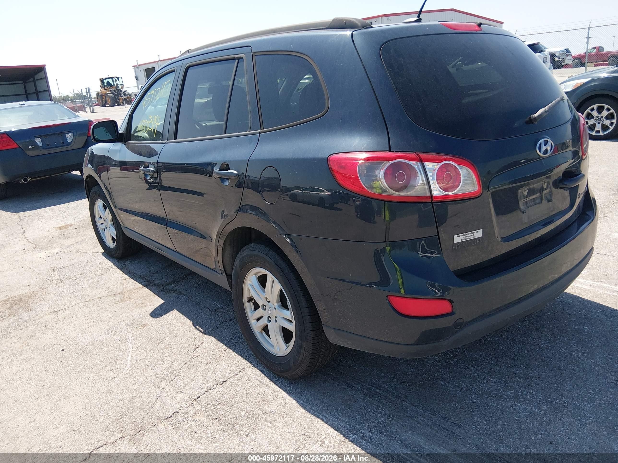 2011 Hyundai Santa Fe Gls Black vin: 5XYZG3AB4BG002965