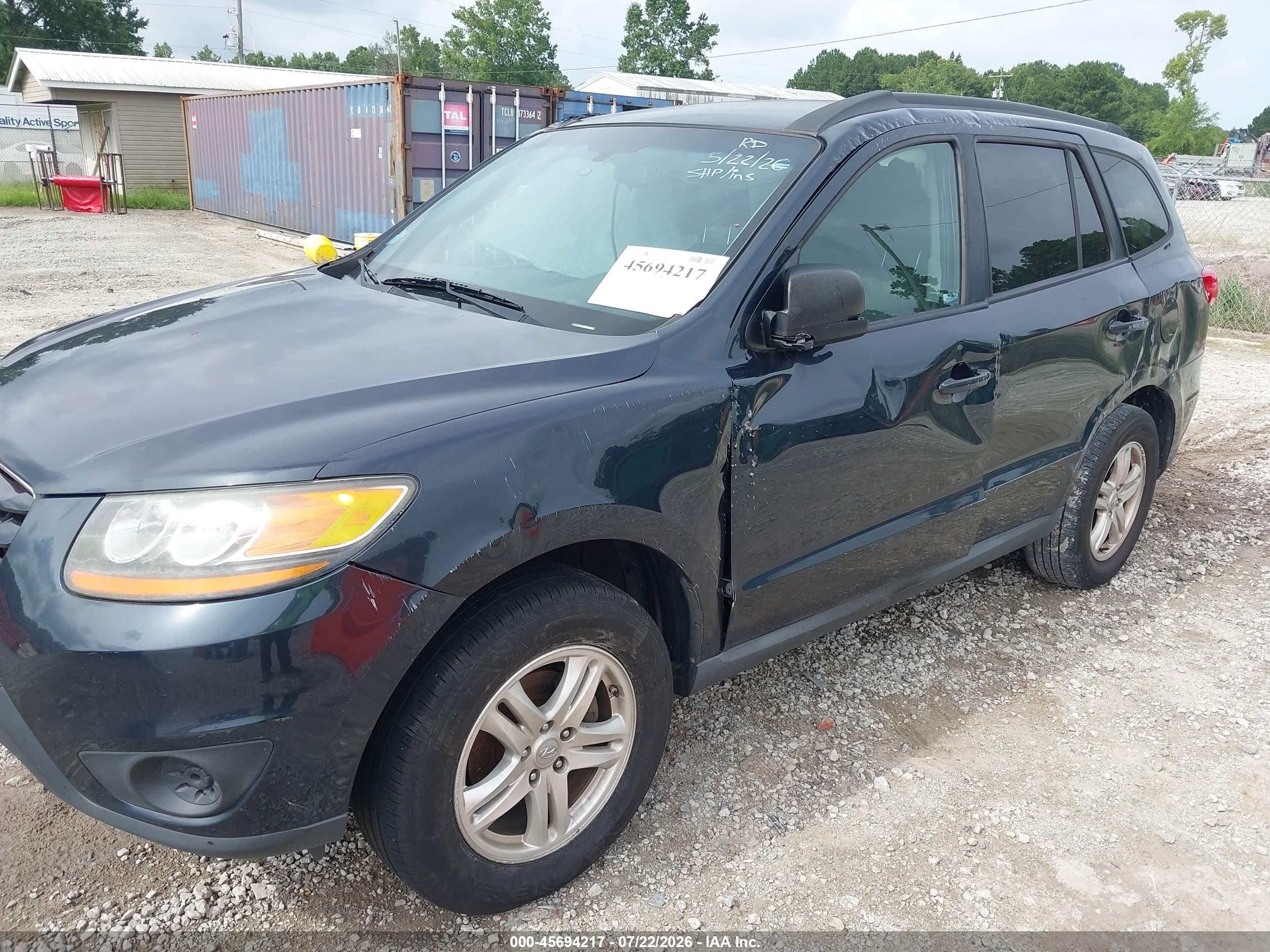 2011 Hyundai Santa Fe Gls Blue vin: 5XYZG3AB4BG013948