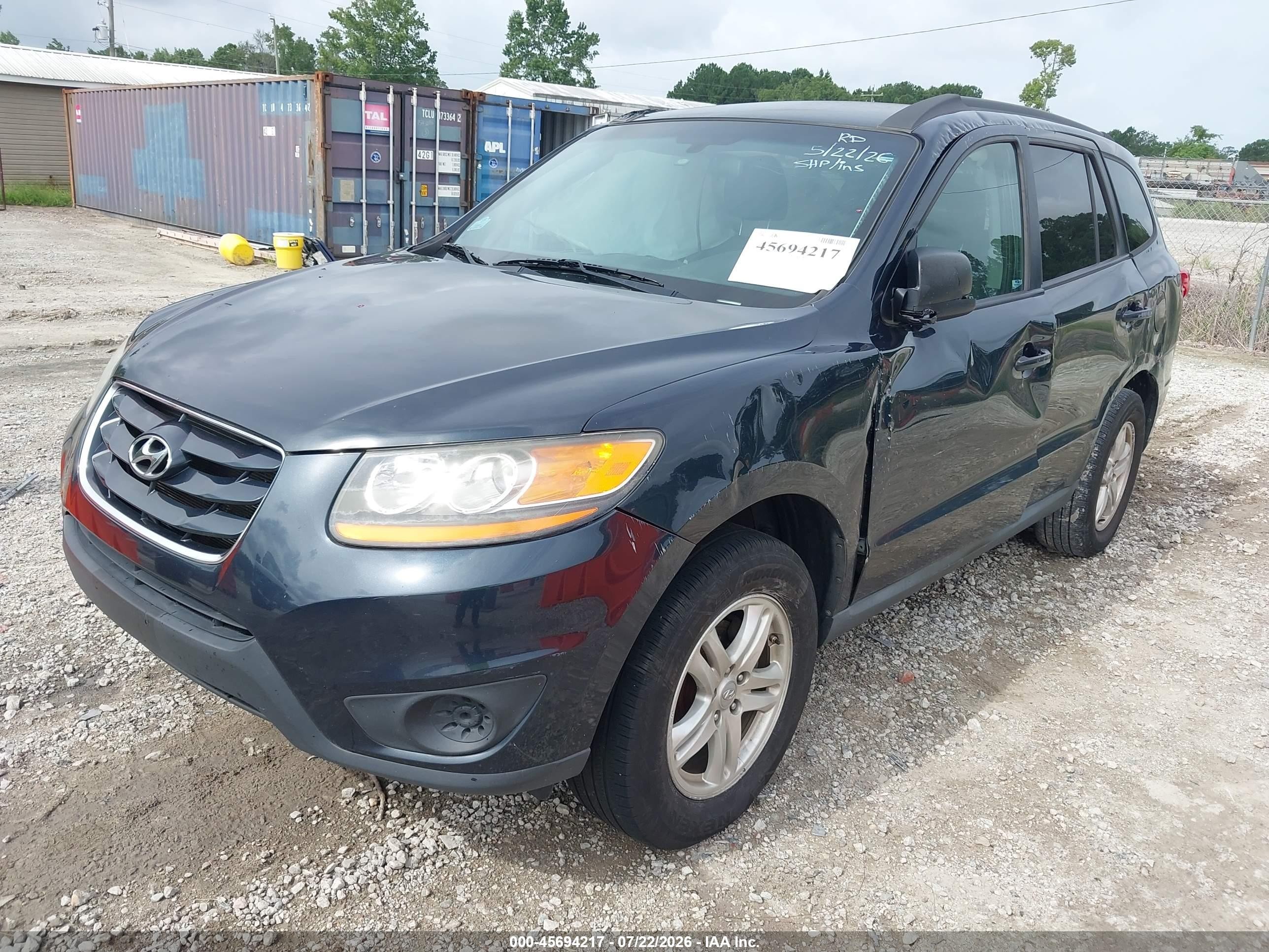 2011 Hyundai Santa Fe Gls Blue vin: 5XYZG3AB4BG013948