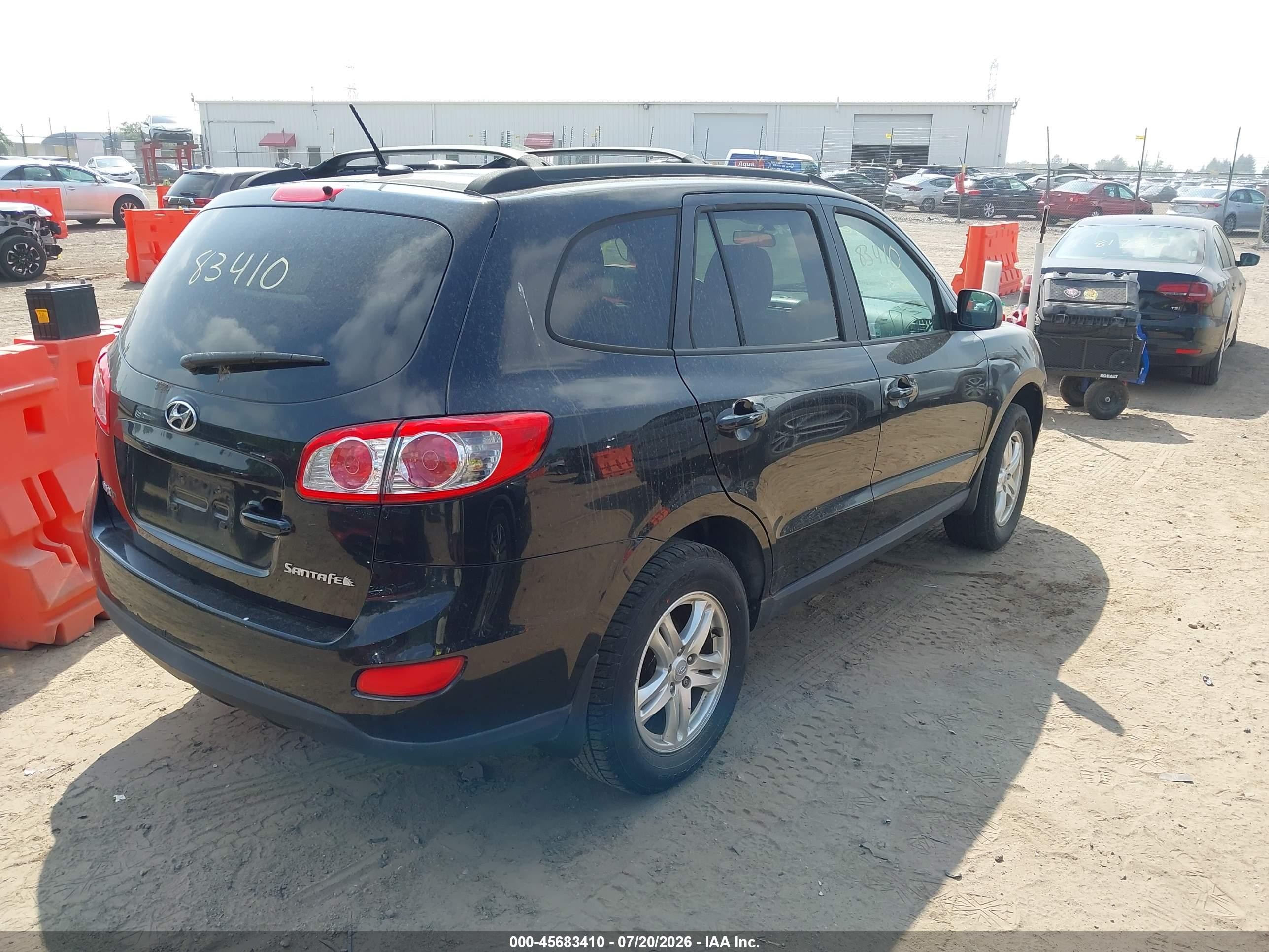2011 Hyundai Santa Fe Gls Black vin: 5XYZG3AB4BG035223