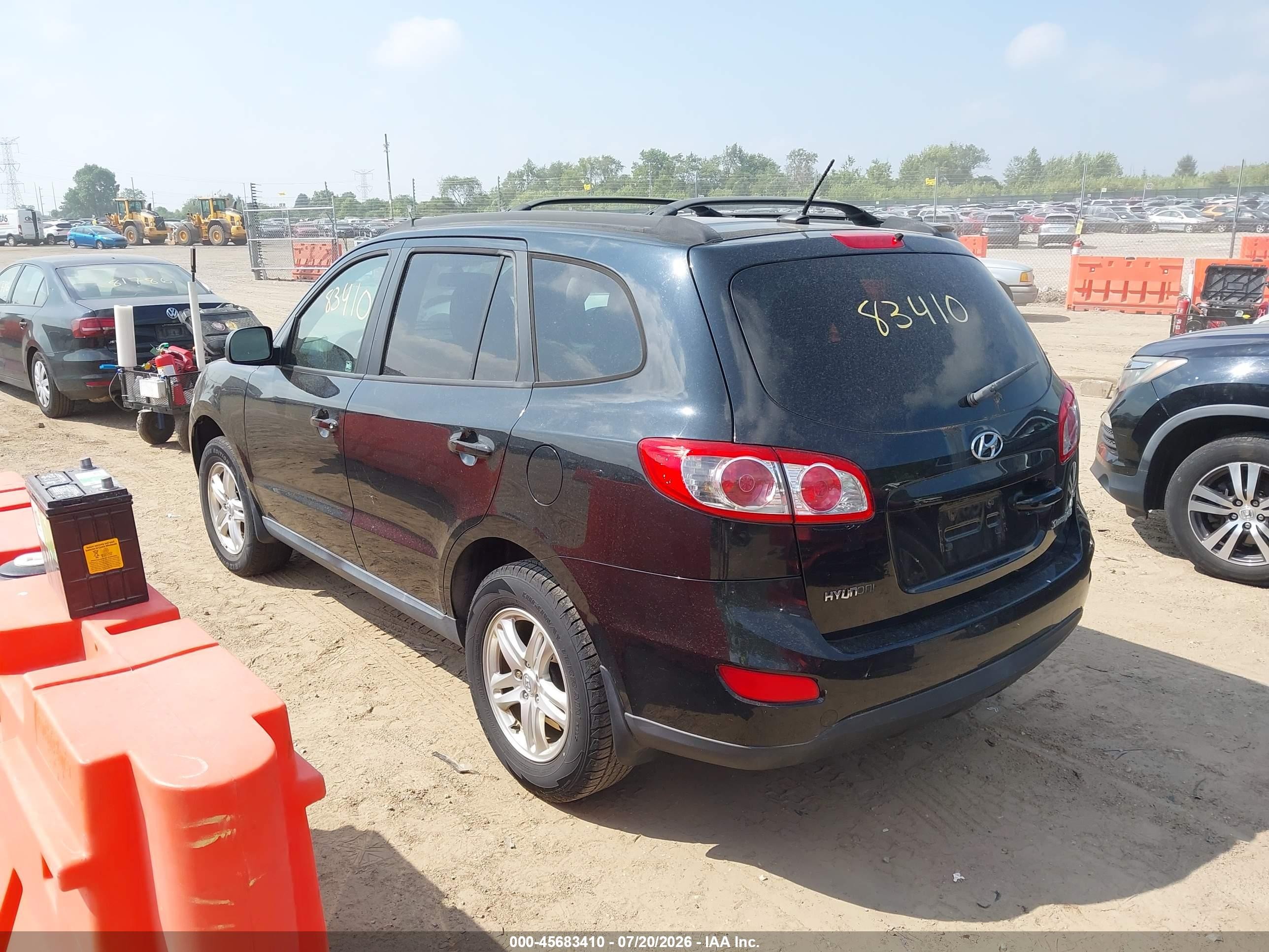 2011 Hyundai Santa Fe Gls Black vin: 5XYZG3AB4BG035223