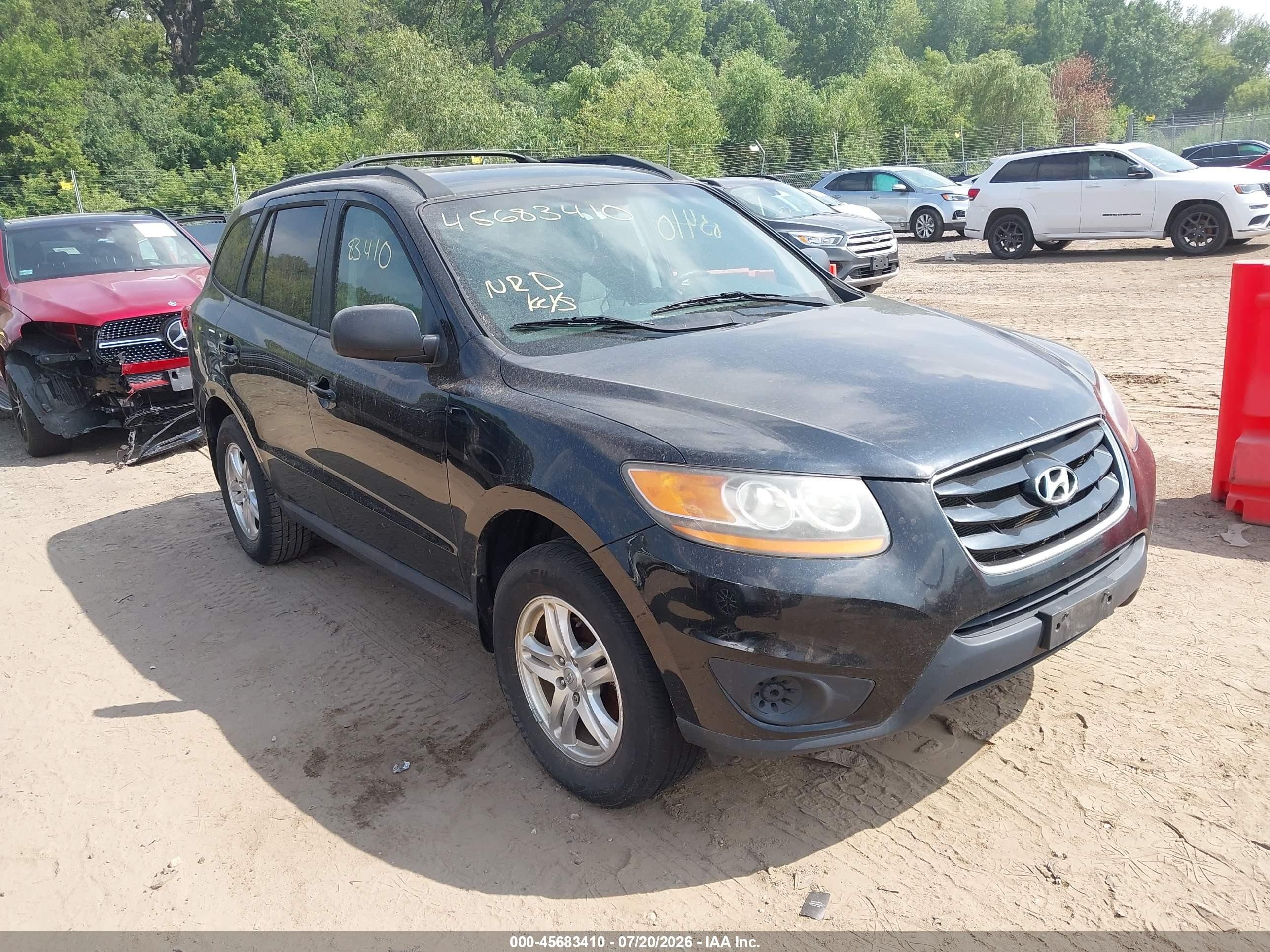 2011 Hyundai Santa Fe Gls Black vin: 5XYZG3AB4BG035223