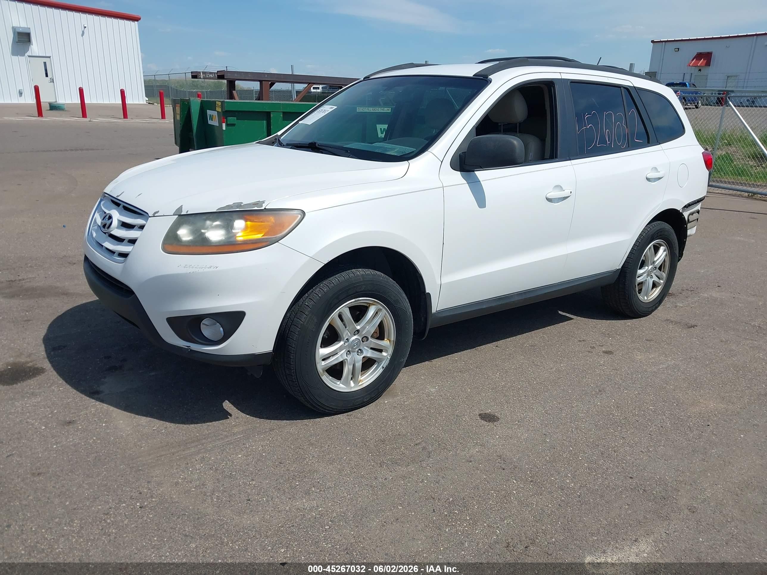 2011 Hyundai Santa Fe Gls White vin: 5XYZG3AB4BG044374