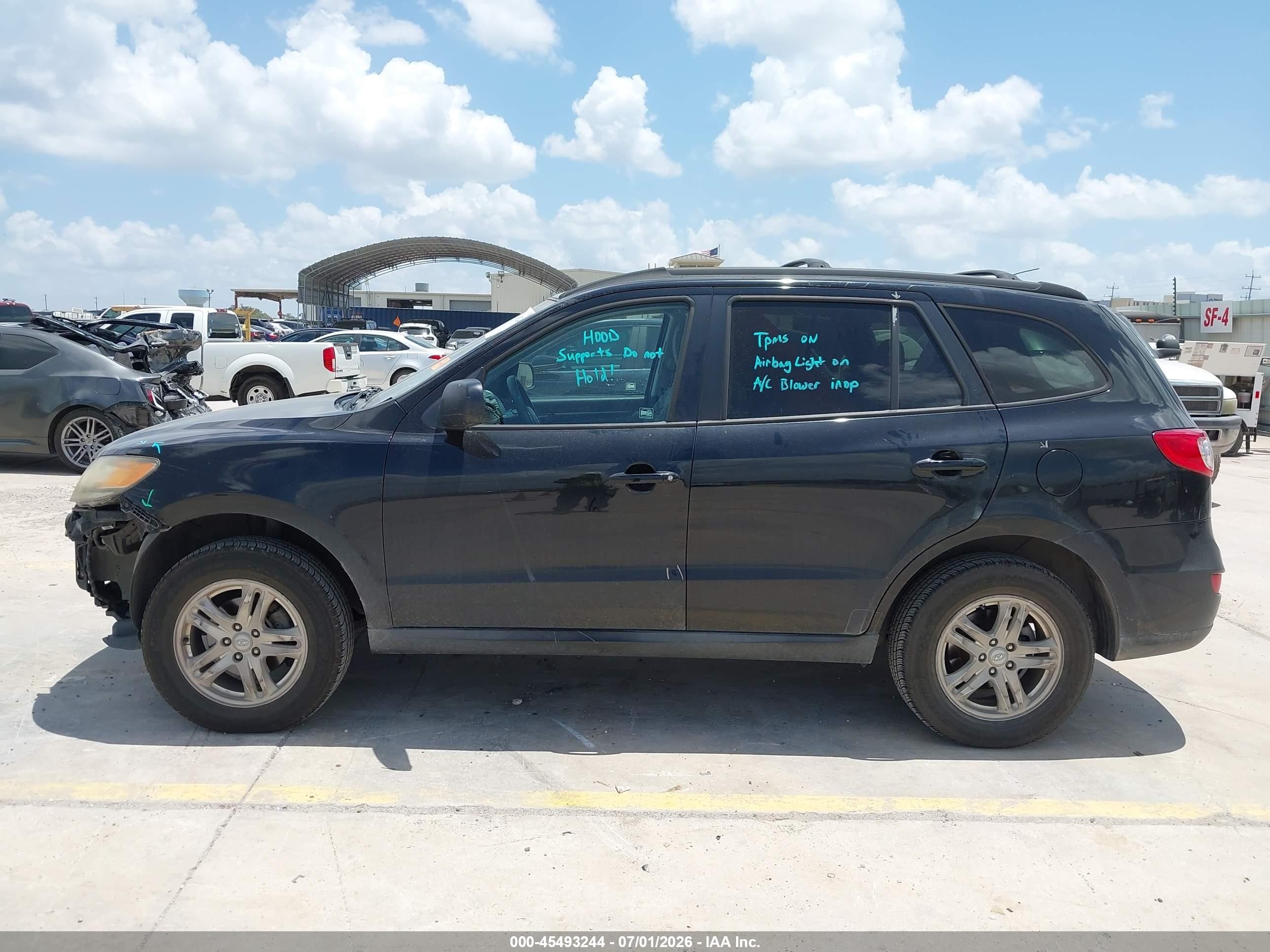 2012 Hyundai Santa Fe Gls Black vin: 5XYZG3AB4CG094001