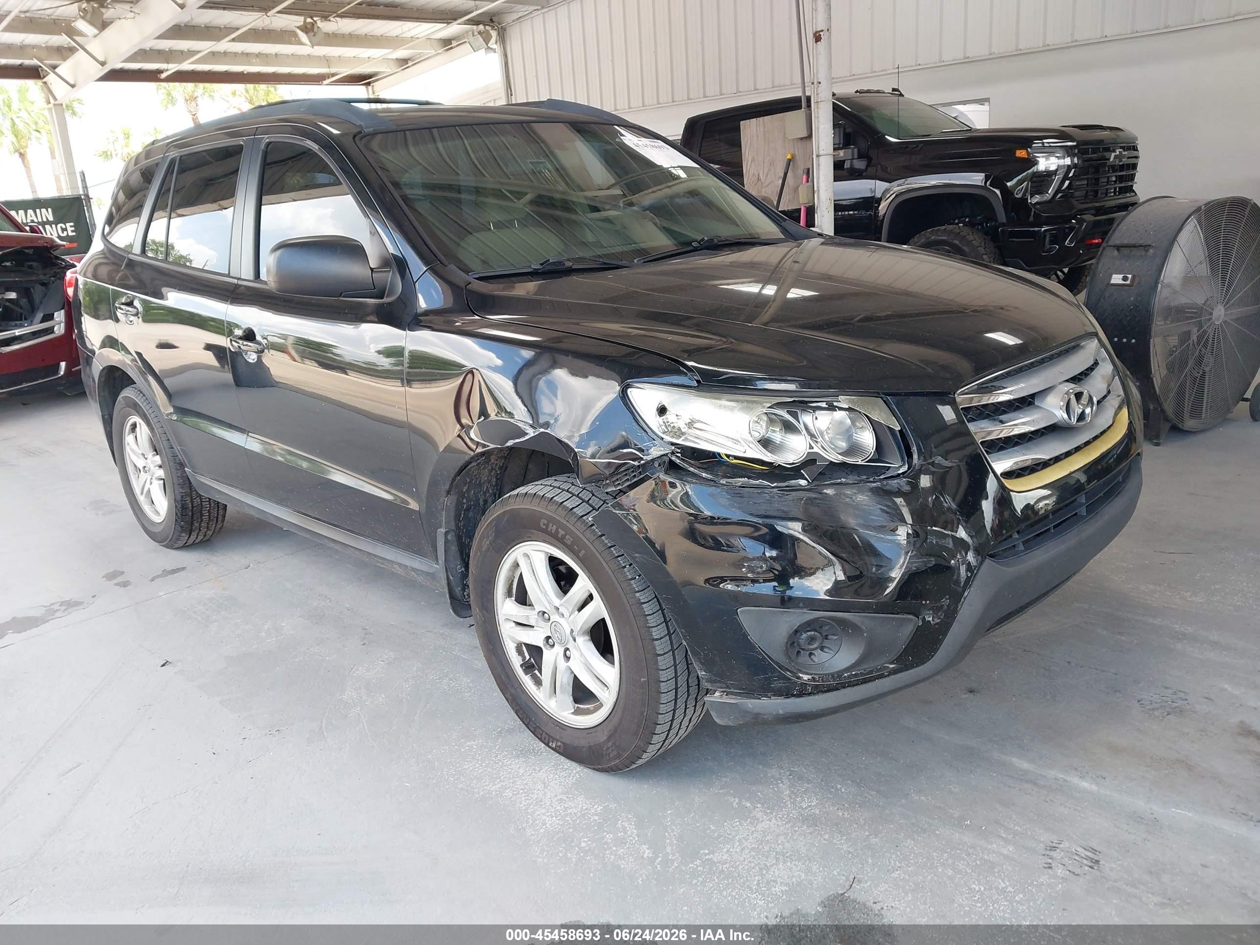 2012 Hyundai Santa Fe Gls Black vin: 5XYZG3AB4CG125215