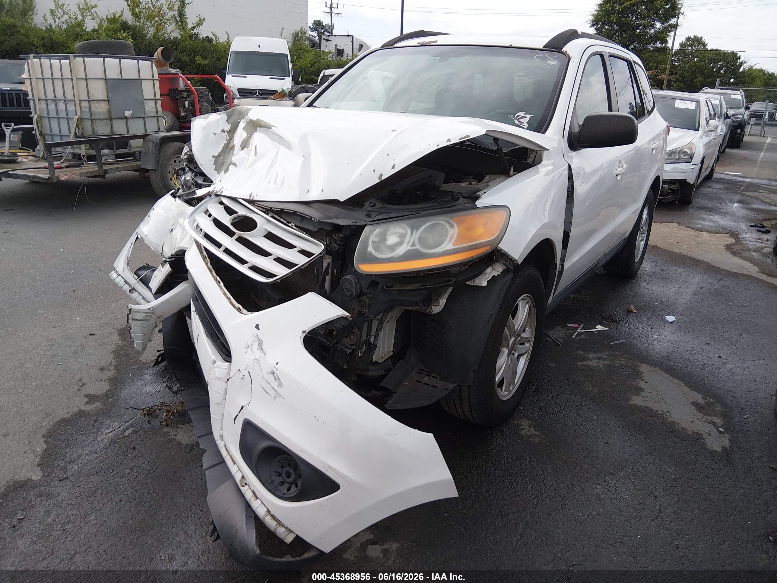 2011 Hyundai Santa Fe Gls White vin: 5XYZG3AB5BG005972