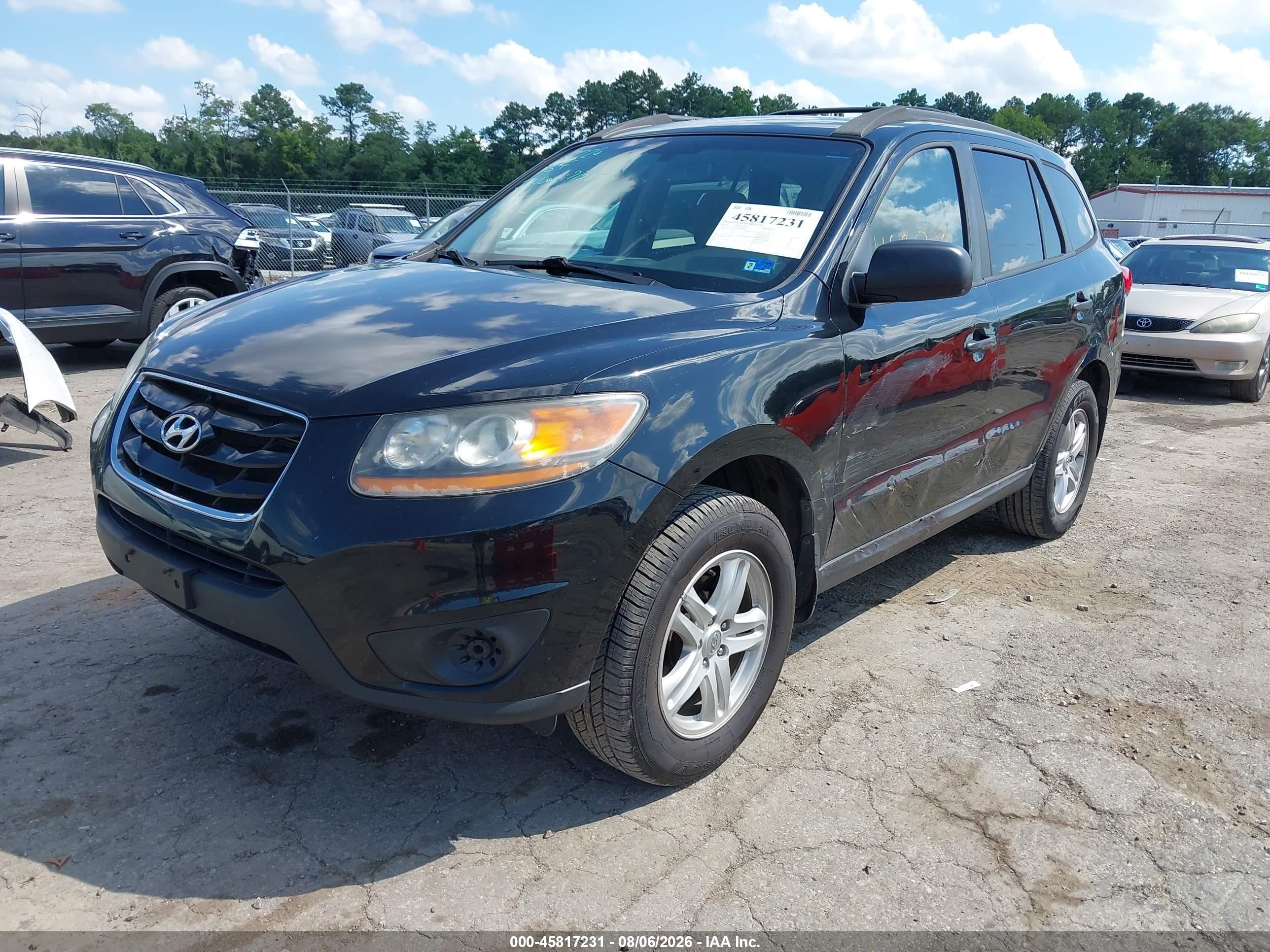 2011 Hyundai Santa Fe Gls Black vin: 5XYZG3AB5BG009407