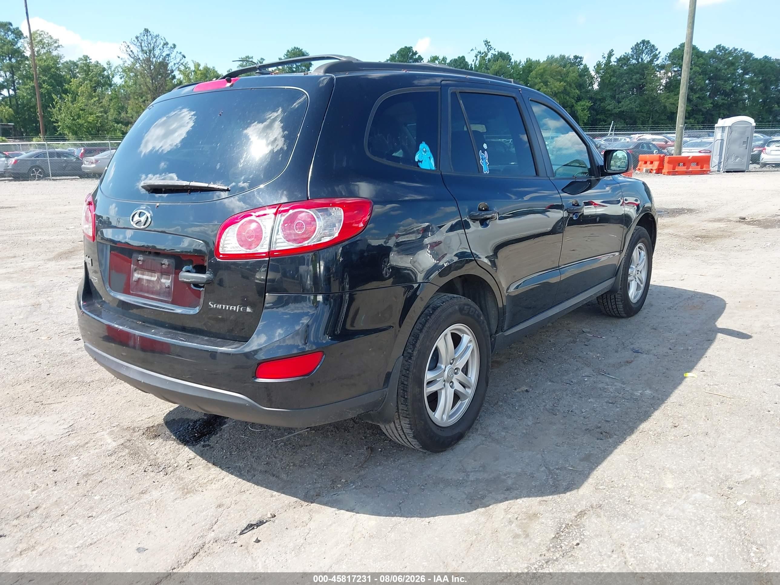 2011 Hyundai Santa Fe Gls Black vin: 5XYZG3AB5BG009407