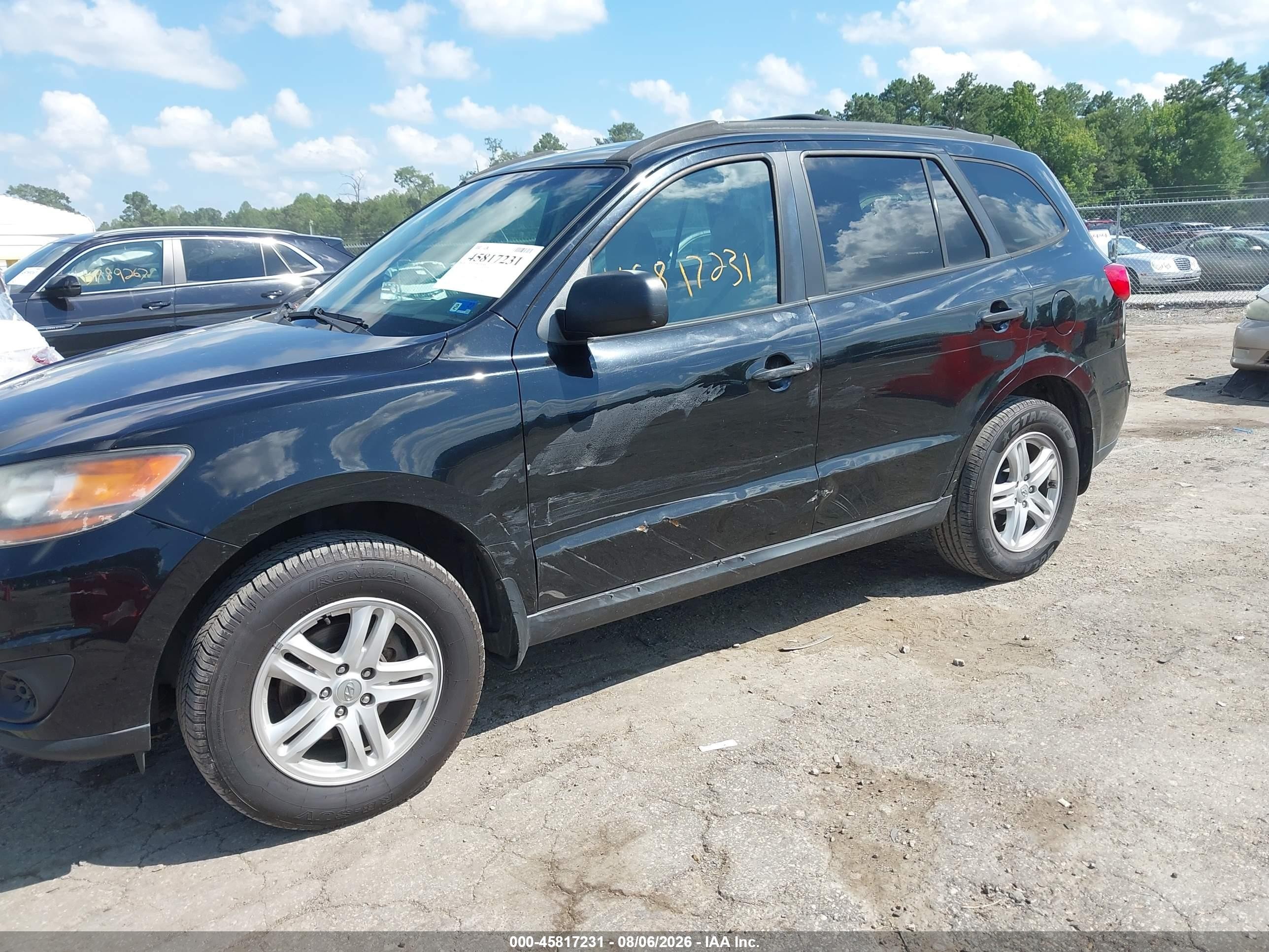 2011 Hyundai Santa Fe Gls Black vin: 5XYZG3AB5BG009407