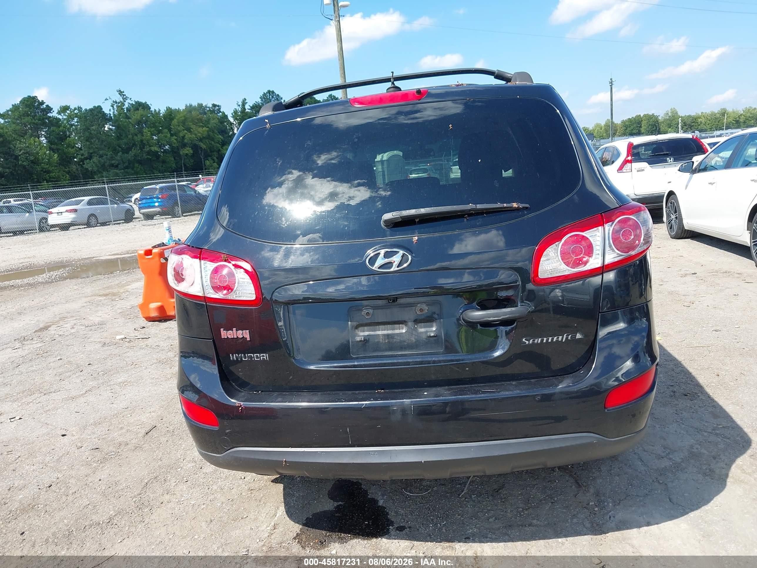 2011 Hyundai Santa Fe Gls Black vin: 5XYZG3AB5BG009407