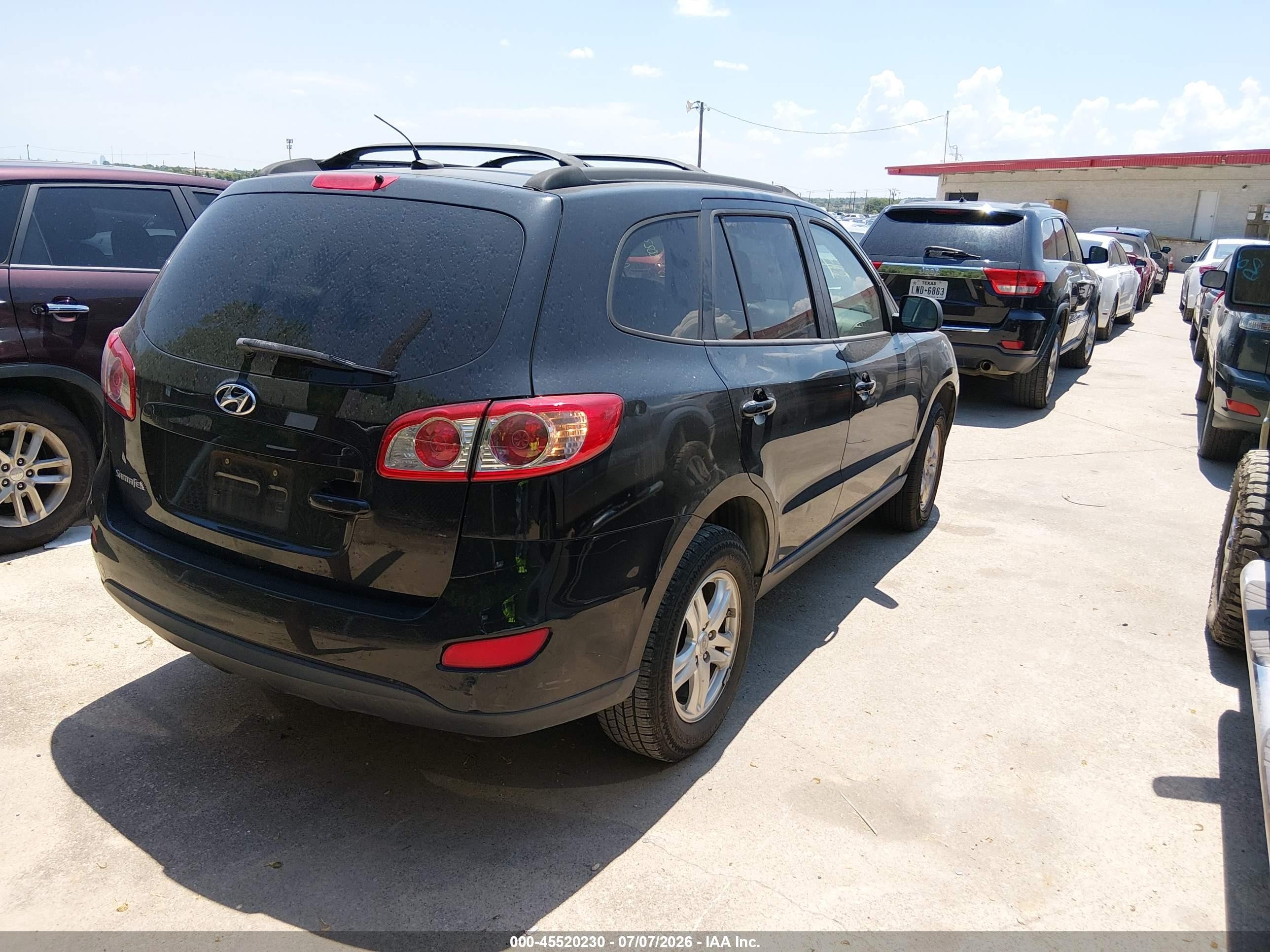 2012 Hyundai Santa Fe Gls Black vin: 5XYZG3AB5CG097442