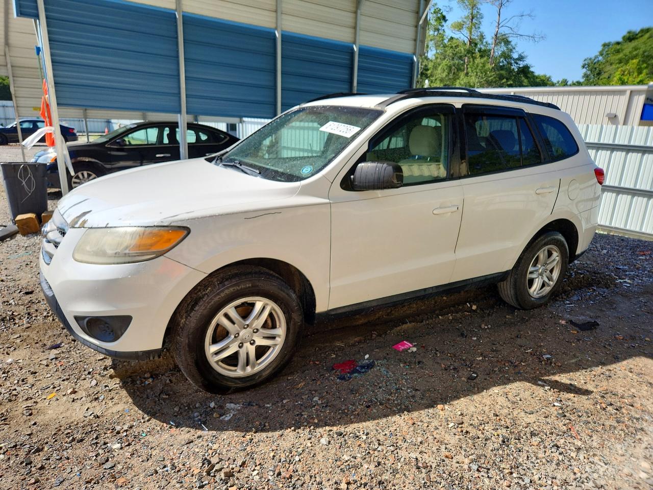 2012 Hyundai Santa Fe Gls White vin: 5XYZG3AB5CG128754
