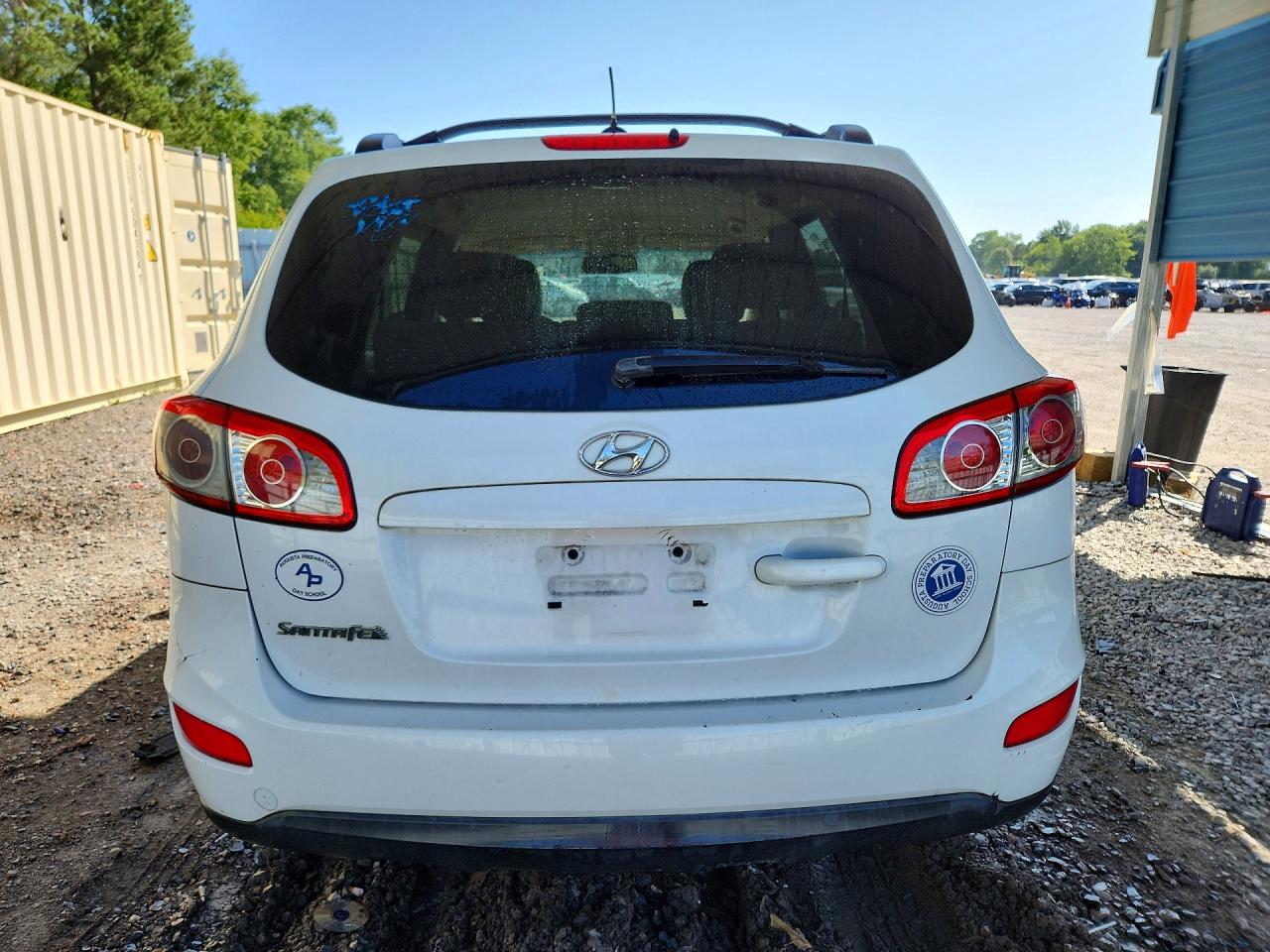 2012 Hyundai Santa Fe Gls White vin: 5XYZG3AB5CG128754