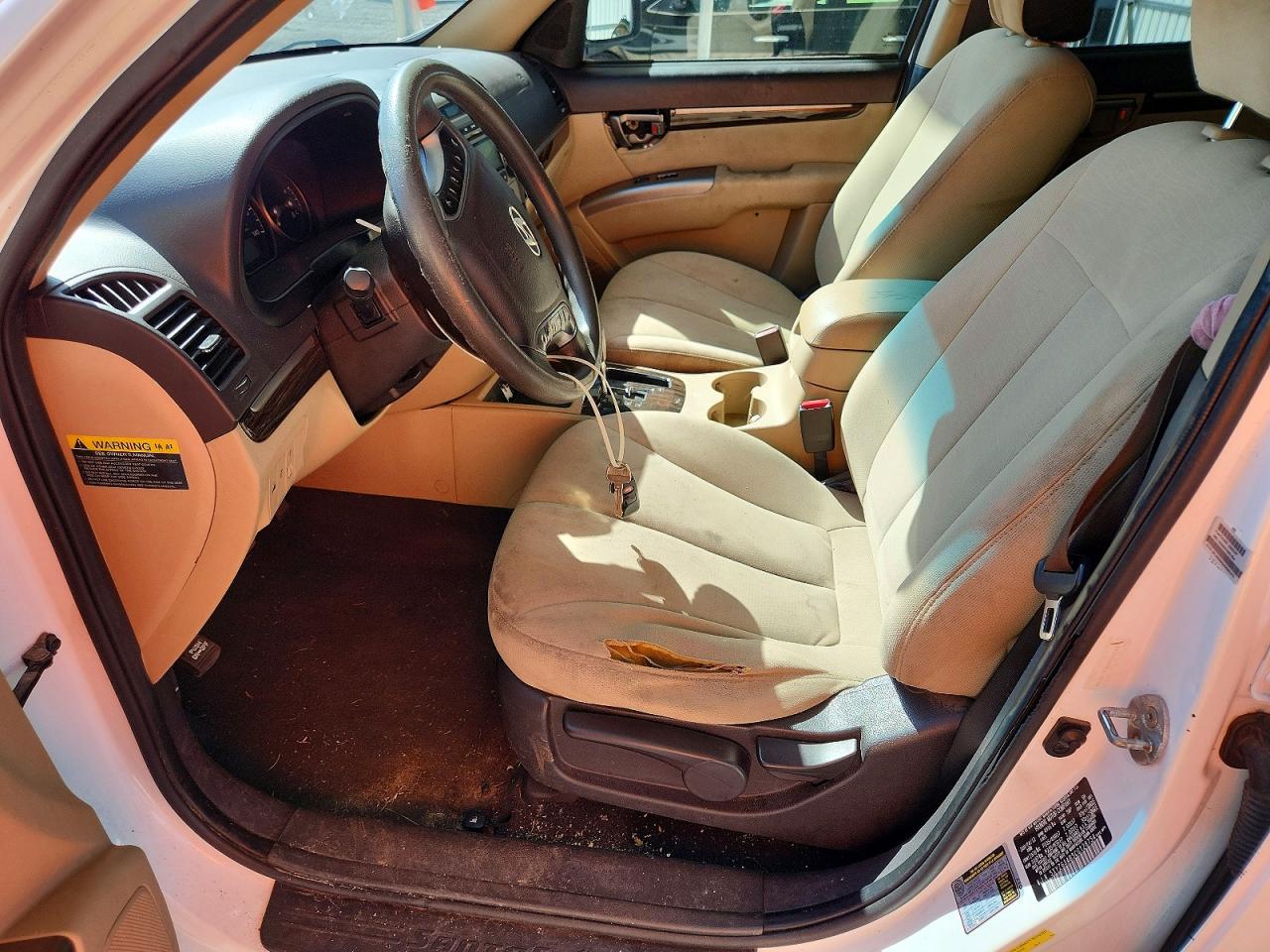 2012 Hyundai Santa Fe Gls White vin: 5XYZG3AB5CG128754