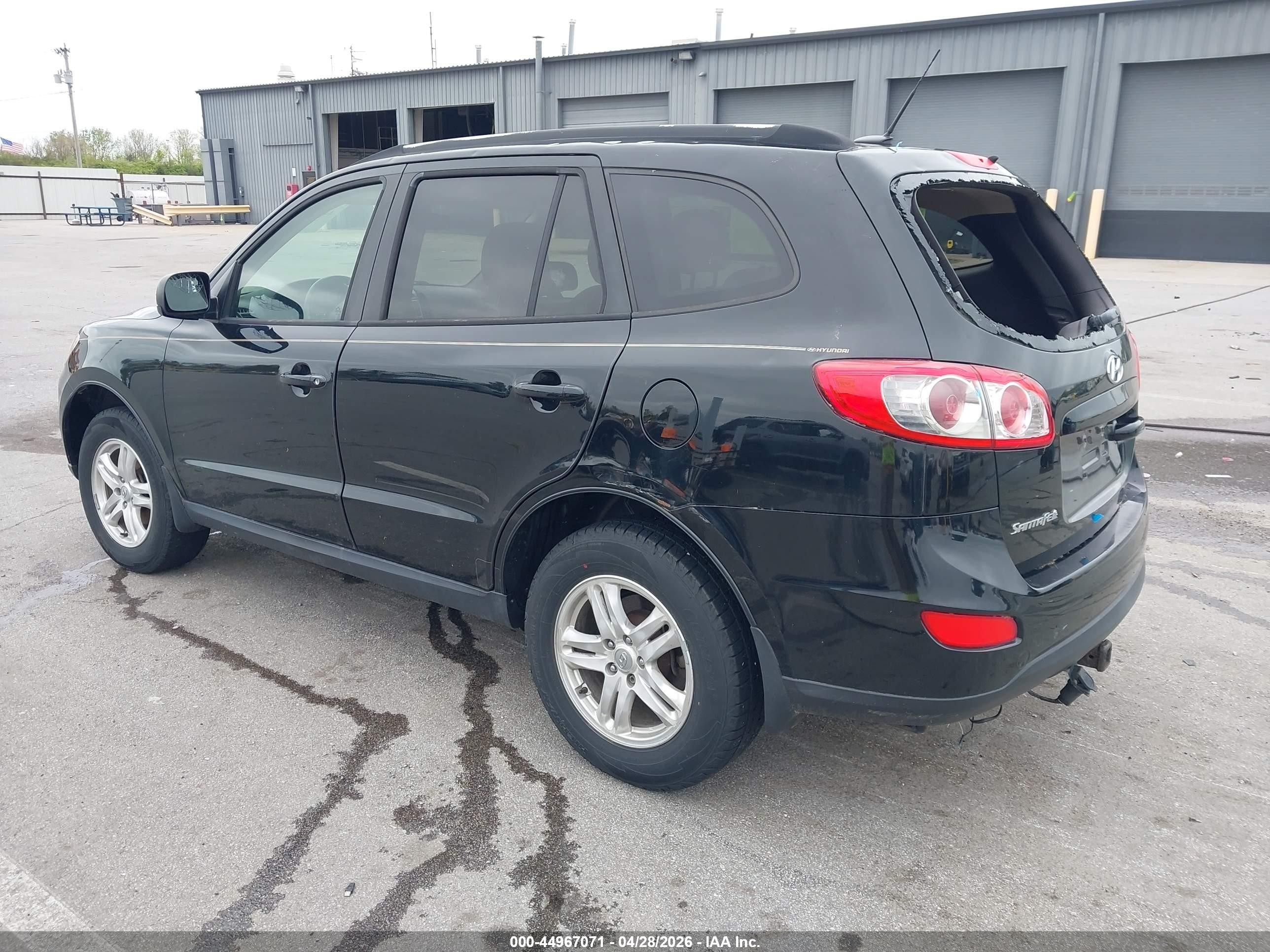 2012 Hyundai Santa Fe Gls Black vin: 5XYZG3AB5CG158594