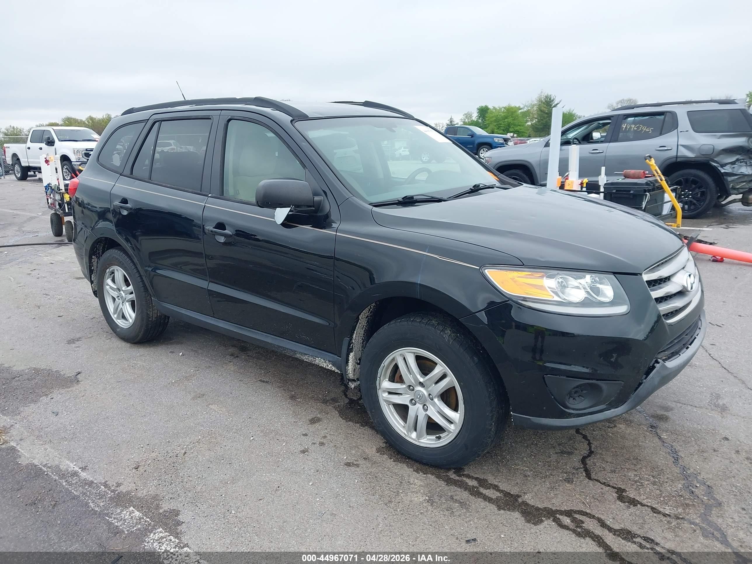 2012 Hyundai Santa Fe Gls Black vin: 5XYZG3AB5CG158594