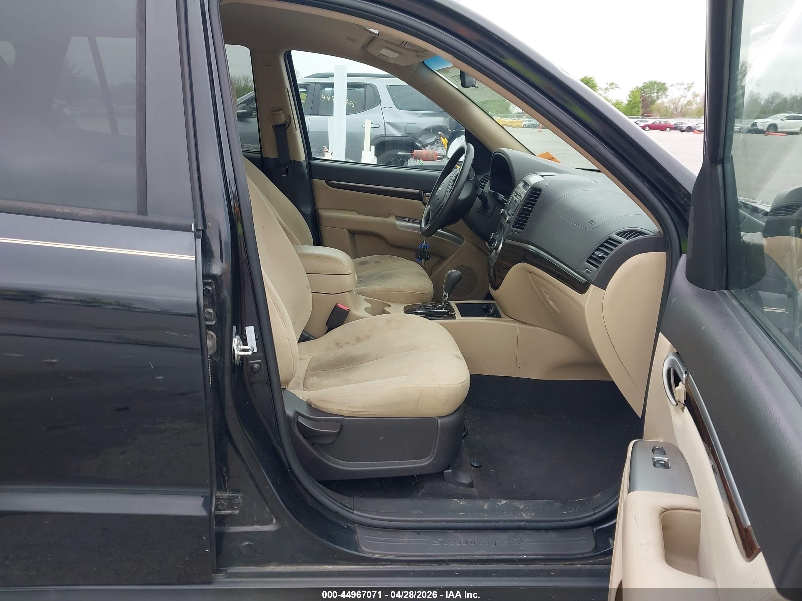 2012 Hyundai Santa Fe Gls Black vin: 5XYZG3AB5CG158594