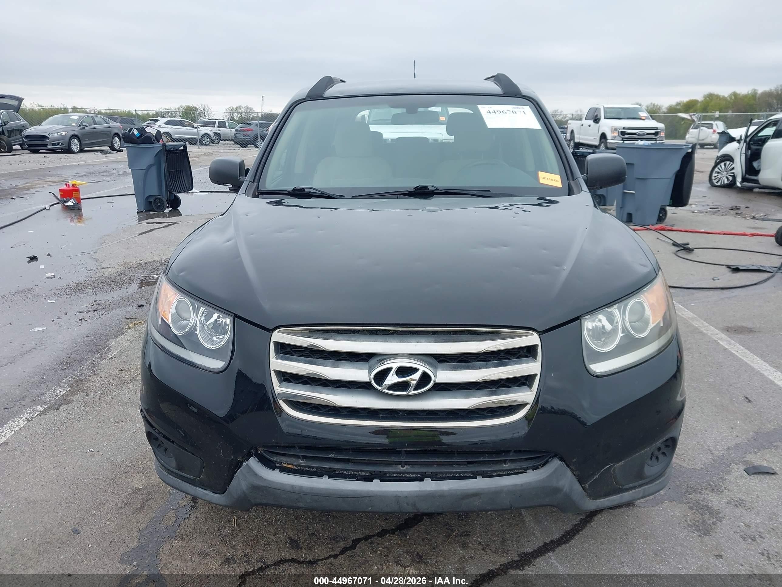 2012 Hyundai Santa Fe Gls Black vin: 5XYZG3AB5CG158594