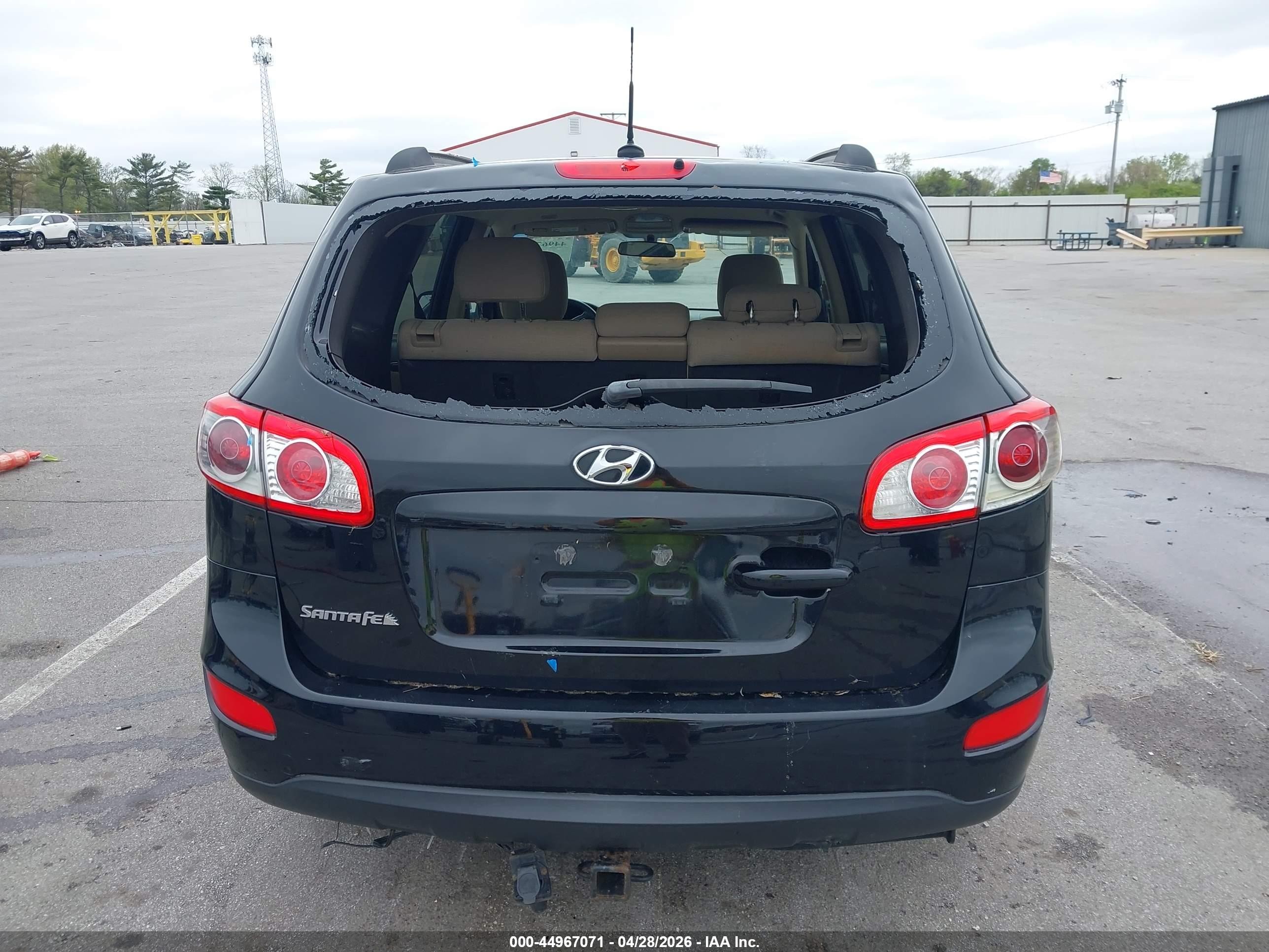 2012 Hyundai Santa Fe Gls Black vin: 5XYZG3AB5CG158594