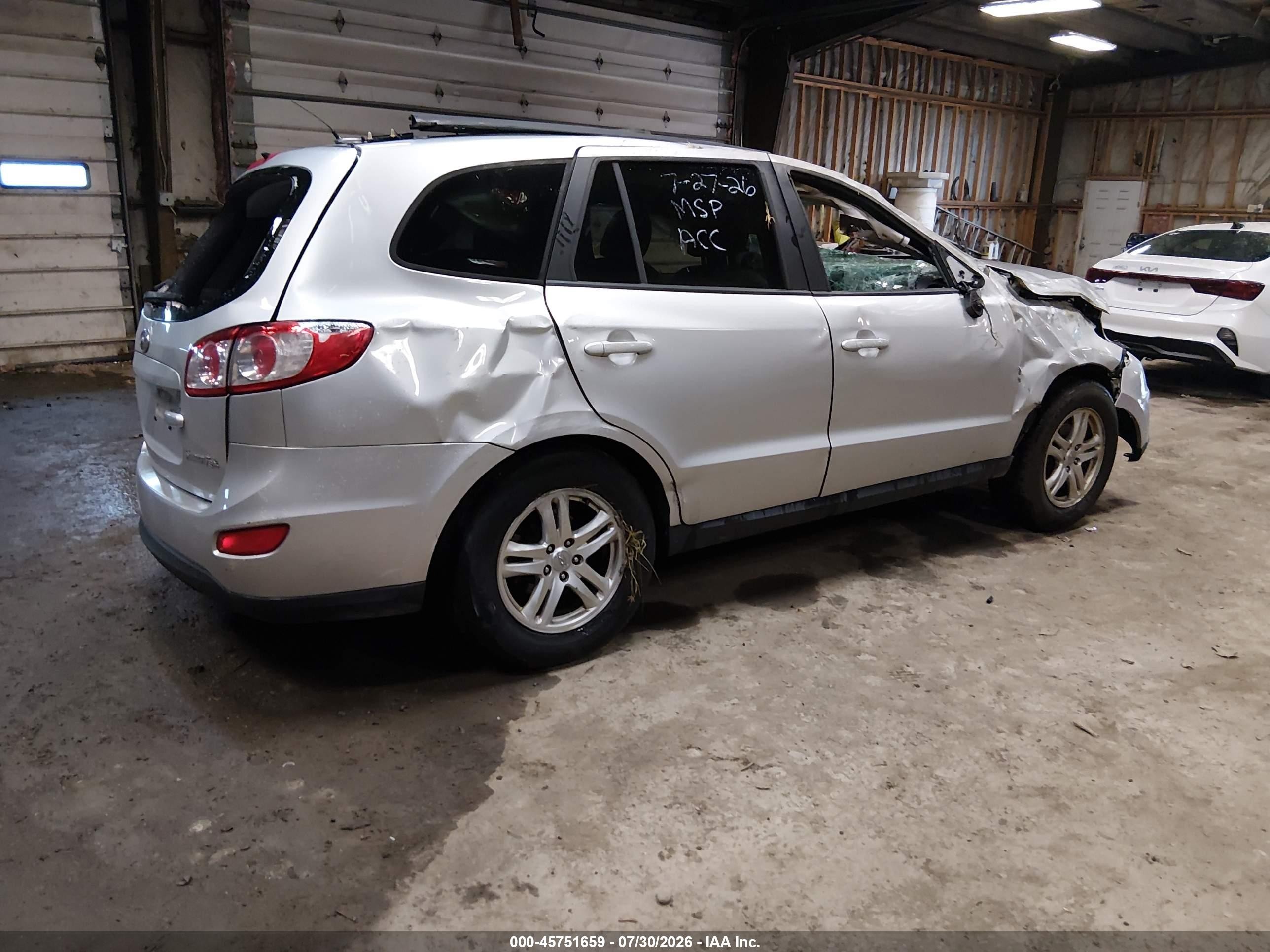 2011 Hyundai Santa Fe Gls Silver vin: 5XYZG3AB6BG069521