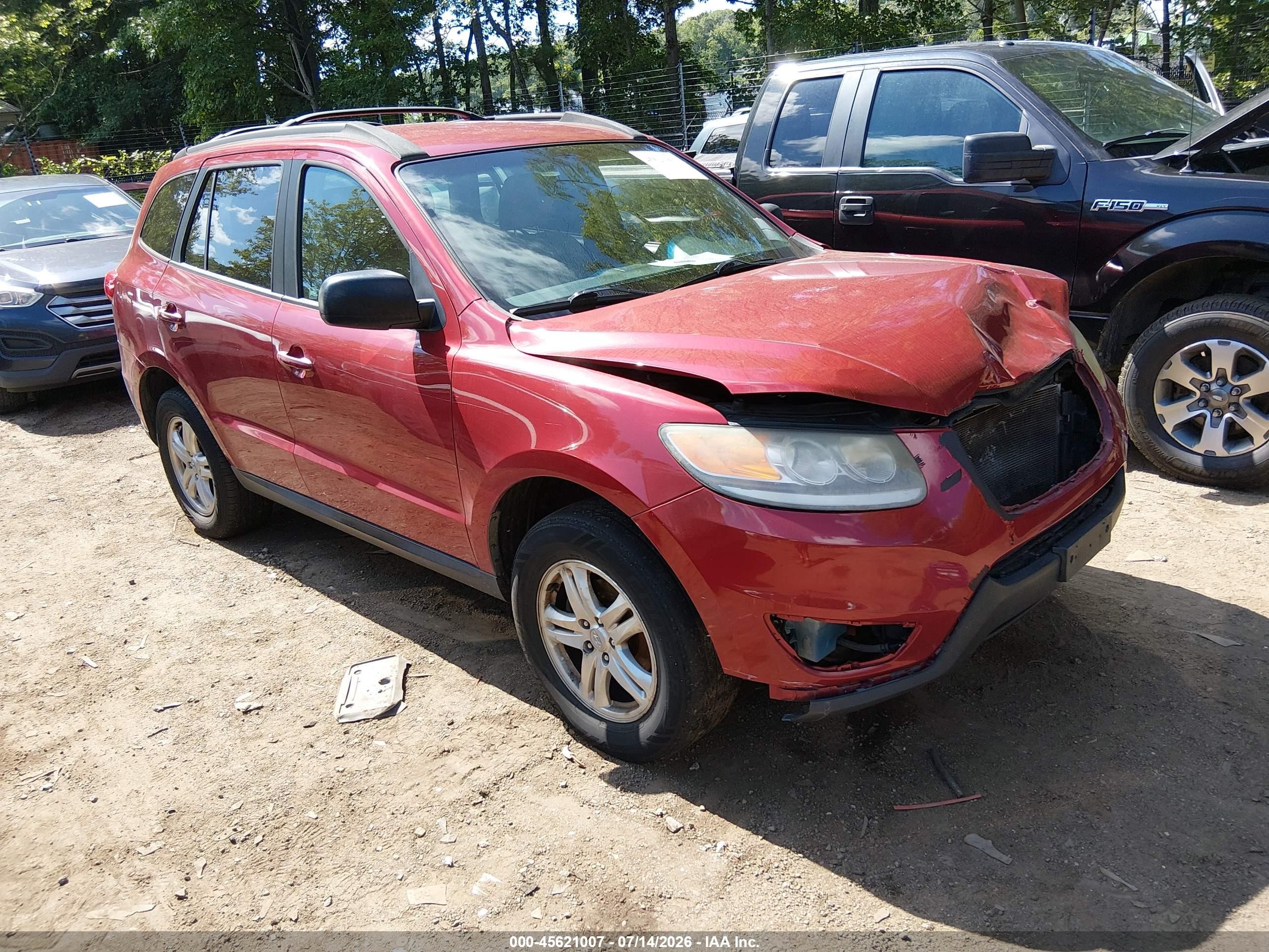 2012 Hyundai Santa Fe Gls Red vin: 5XYZG3AB6CG114961