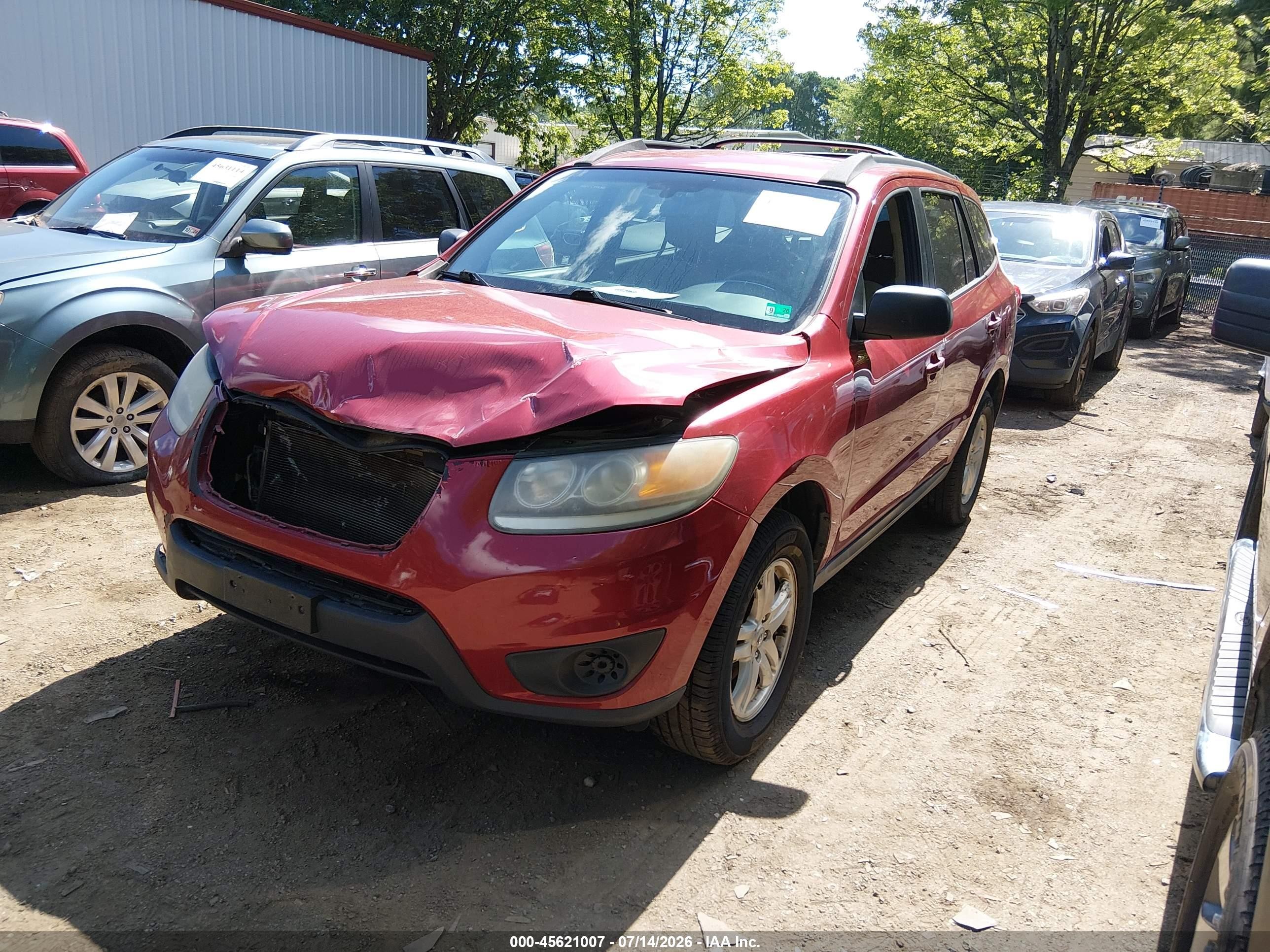 2012 Hyundai Santa Fe Gls Red vin: 5XYZG3AB6CG114961
