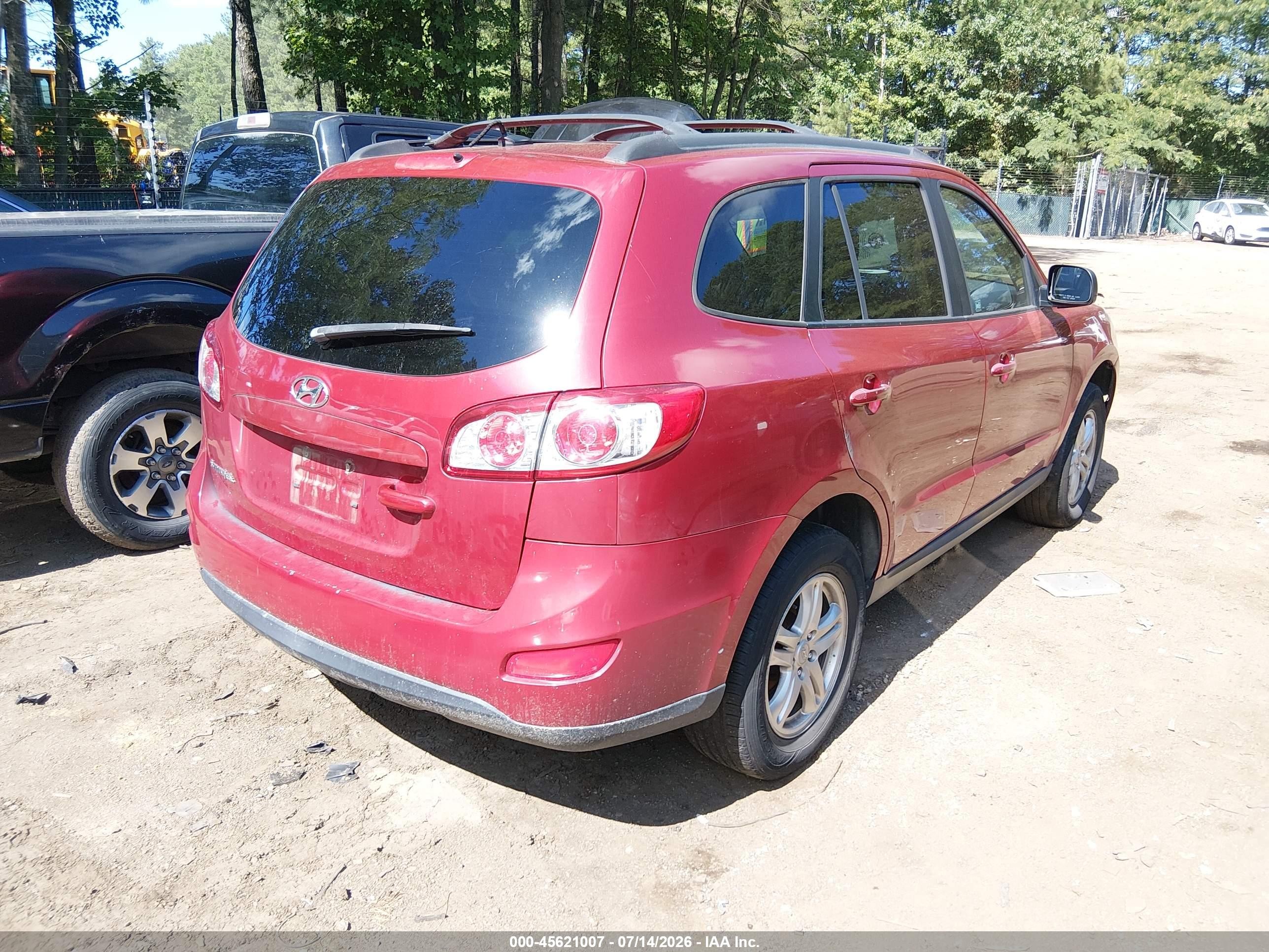 2012 Hyundai Santa Fe Gls Red vin: 5XYZG3AB6CG114961