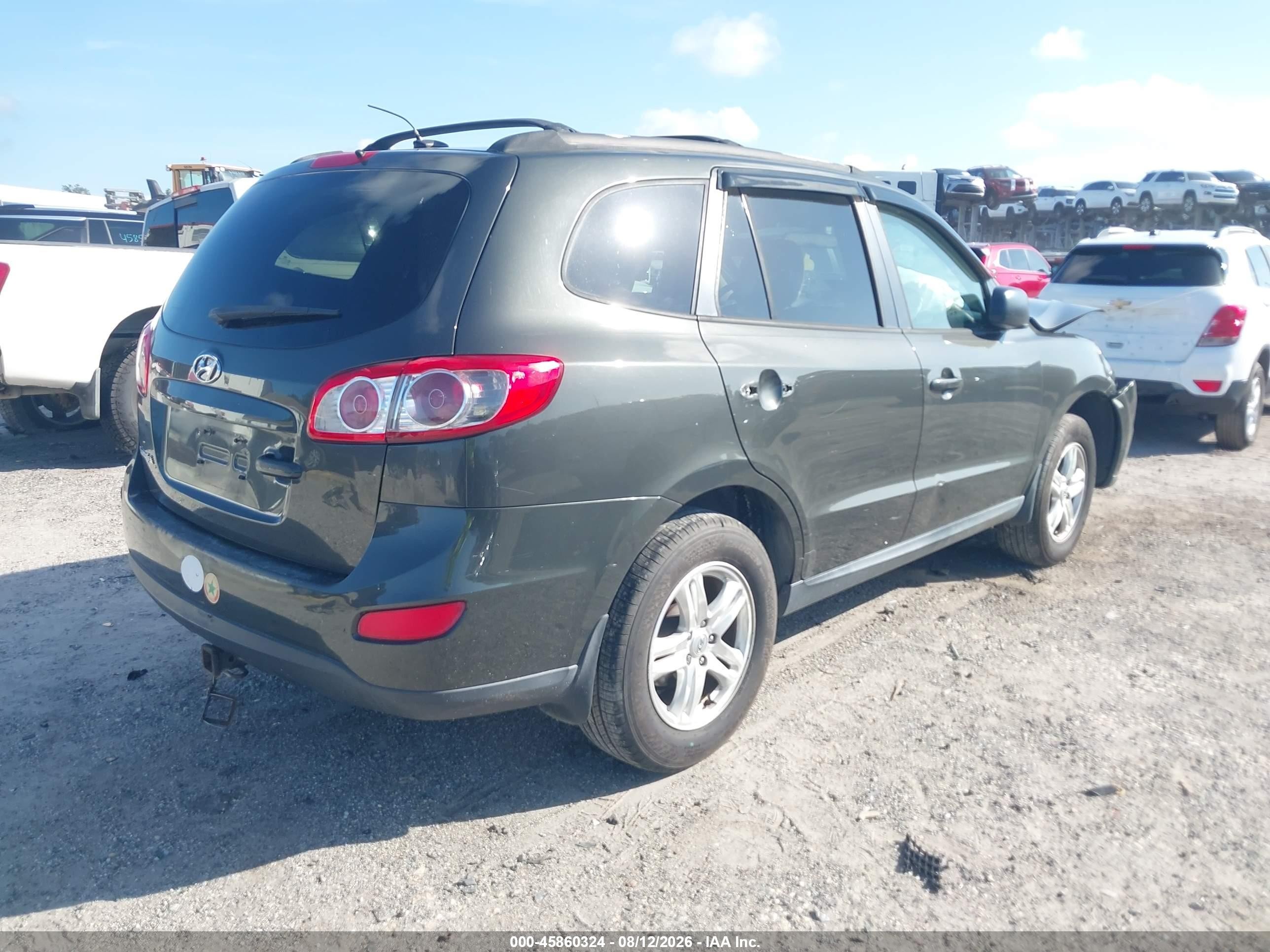 2012 Hyundai Santa Fe Gls Gray vin: 5XYZG3AB6CG144834