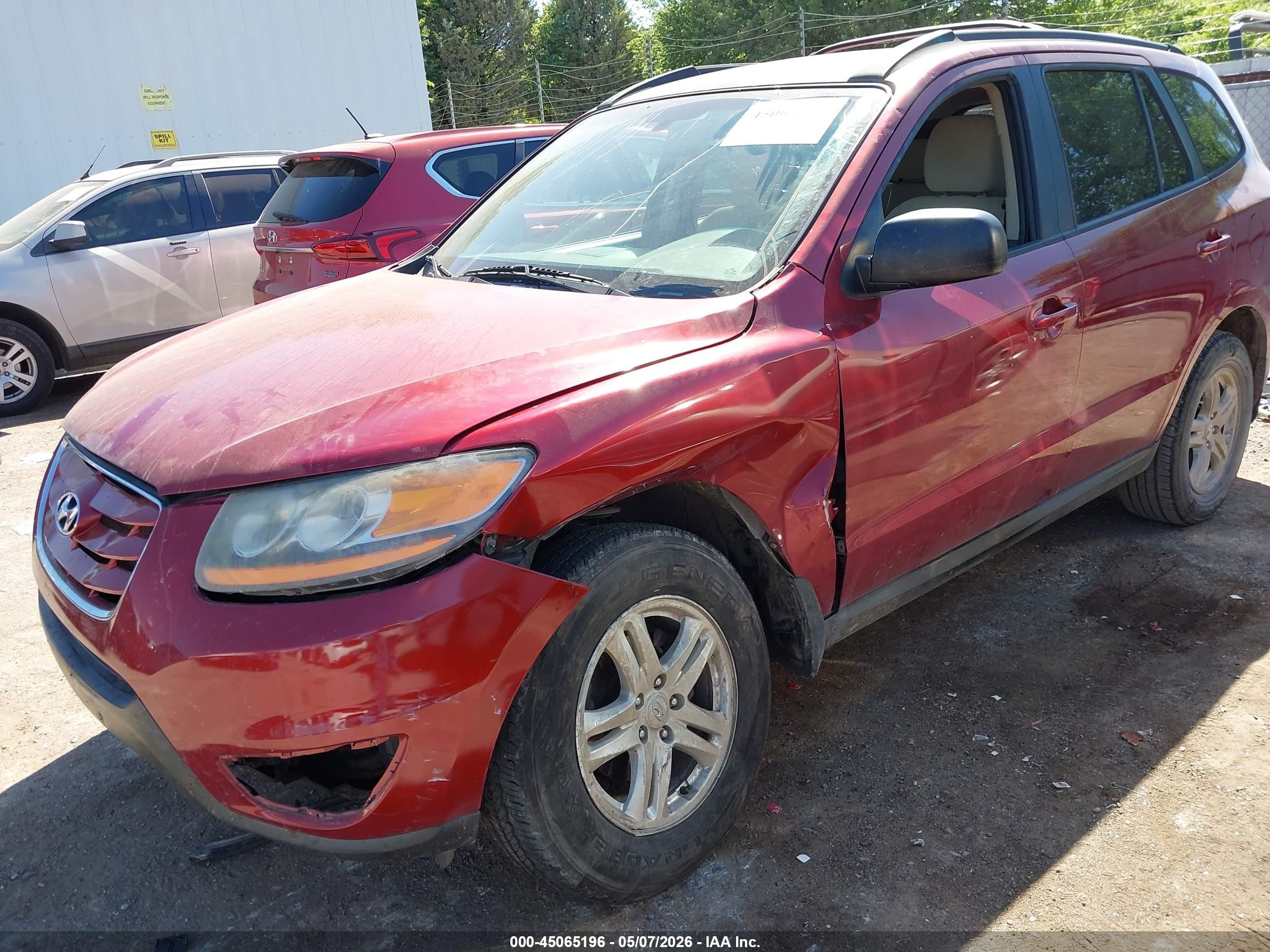 2011 Hyundai Santa Fe Gls Red vin: 5XYZG3AB7BG013409