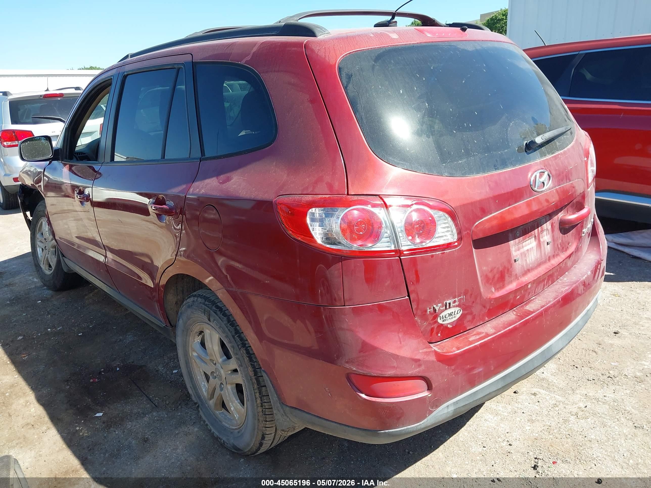 2011 Hyundai Santa Fe Gls Red vin: 5XYZG3AB7BG013409