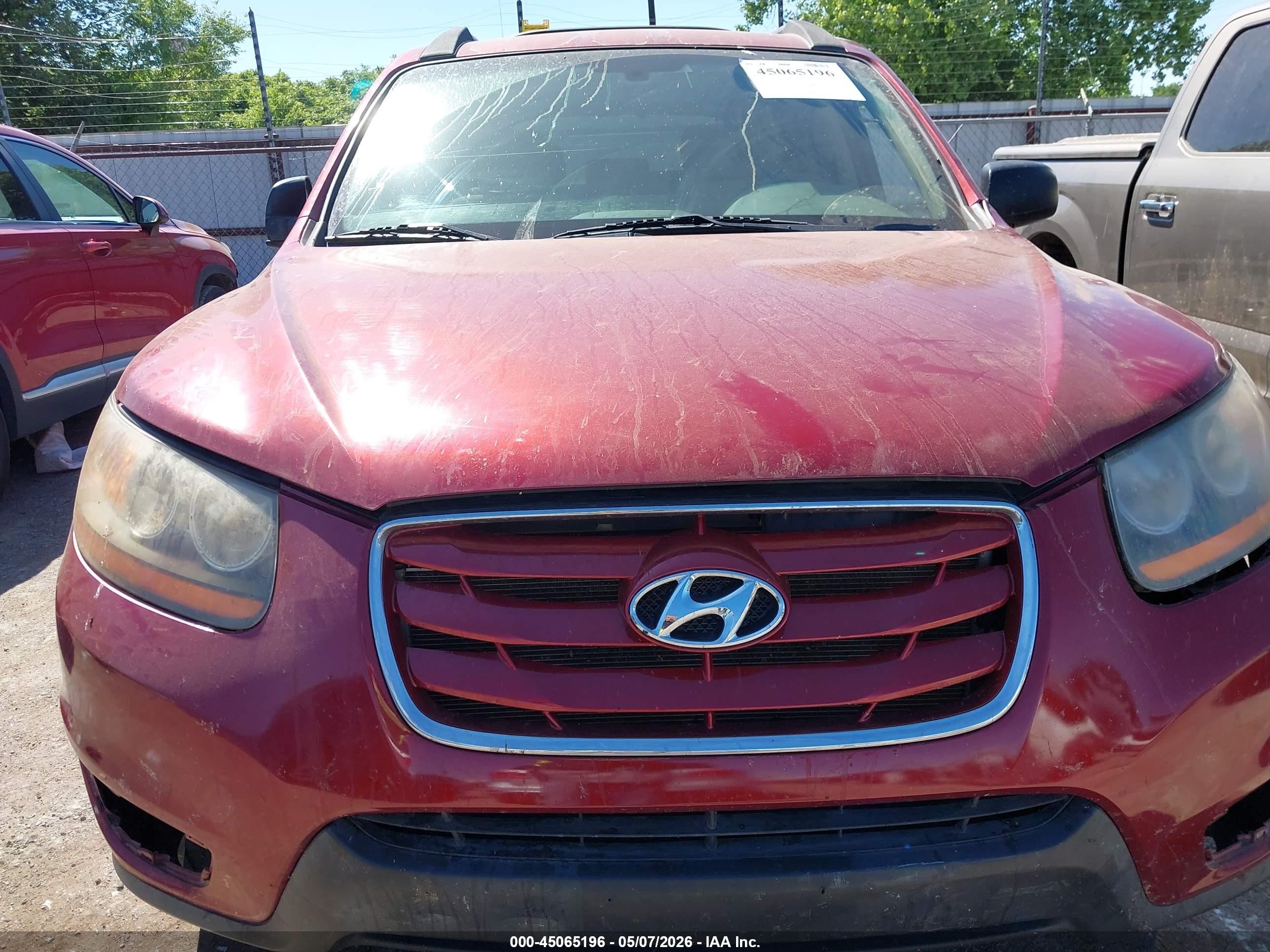 2011 Hyundai Santa Fe Gls Red vin: 5XYZG3AB7BG013409