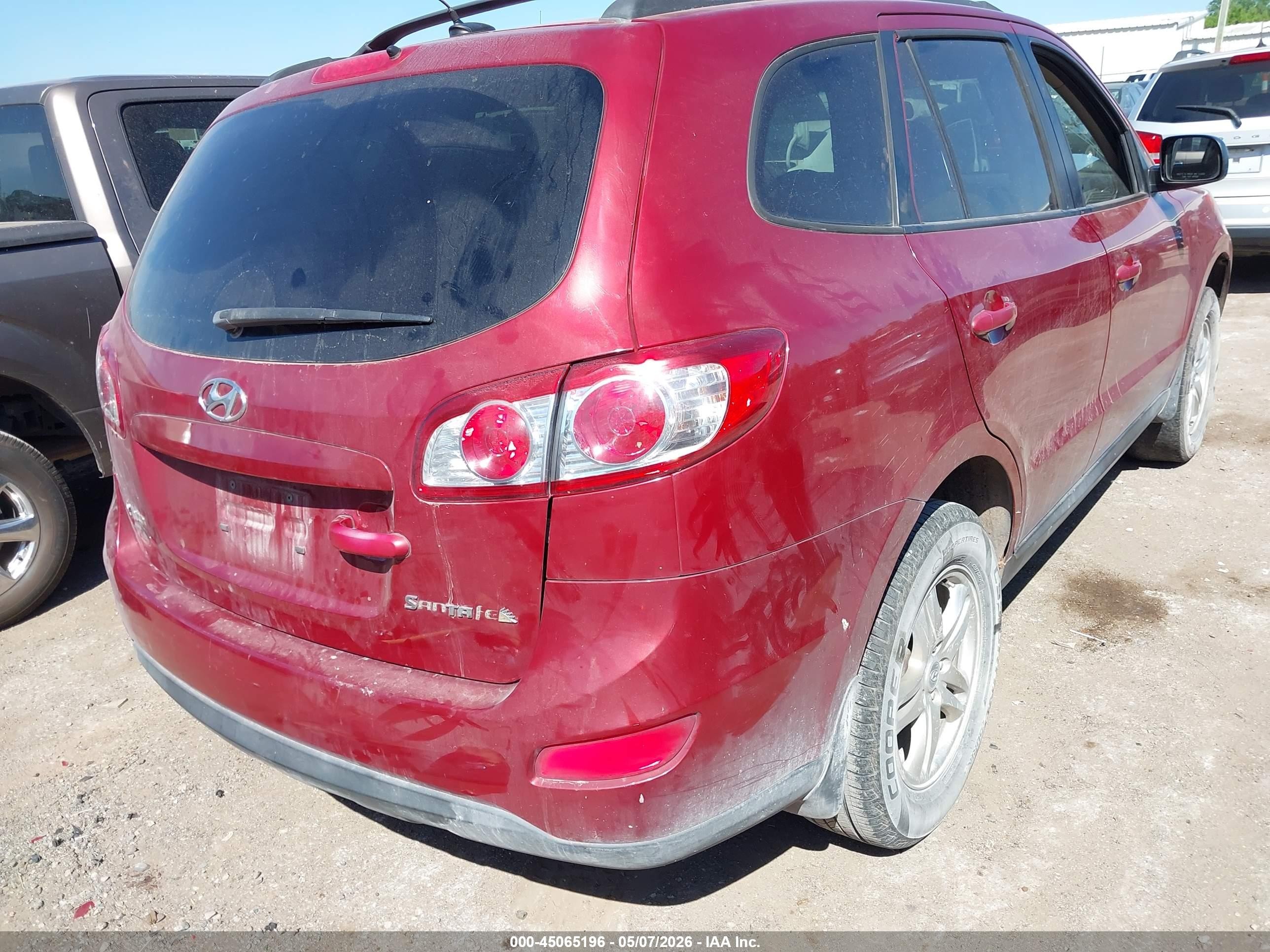 2011 Hyundai Santa Fe Gls Red vin: 5XYZG3AB7BG013409