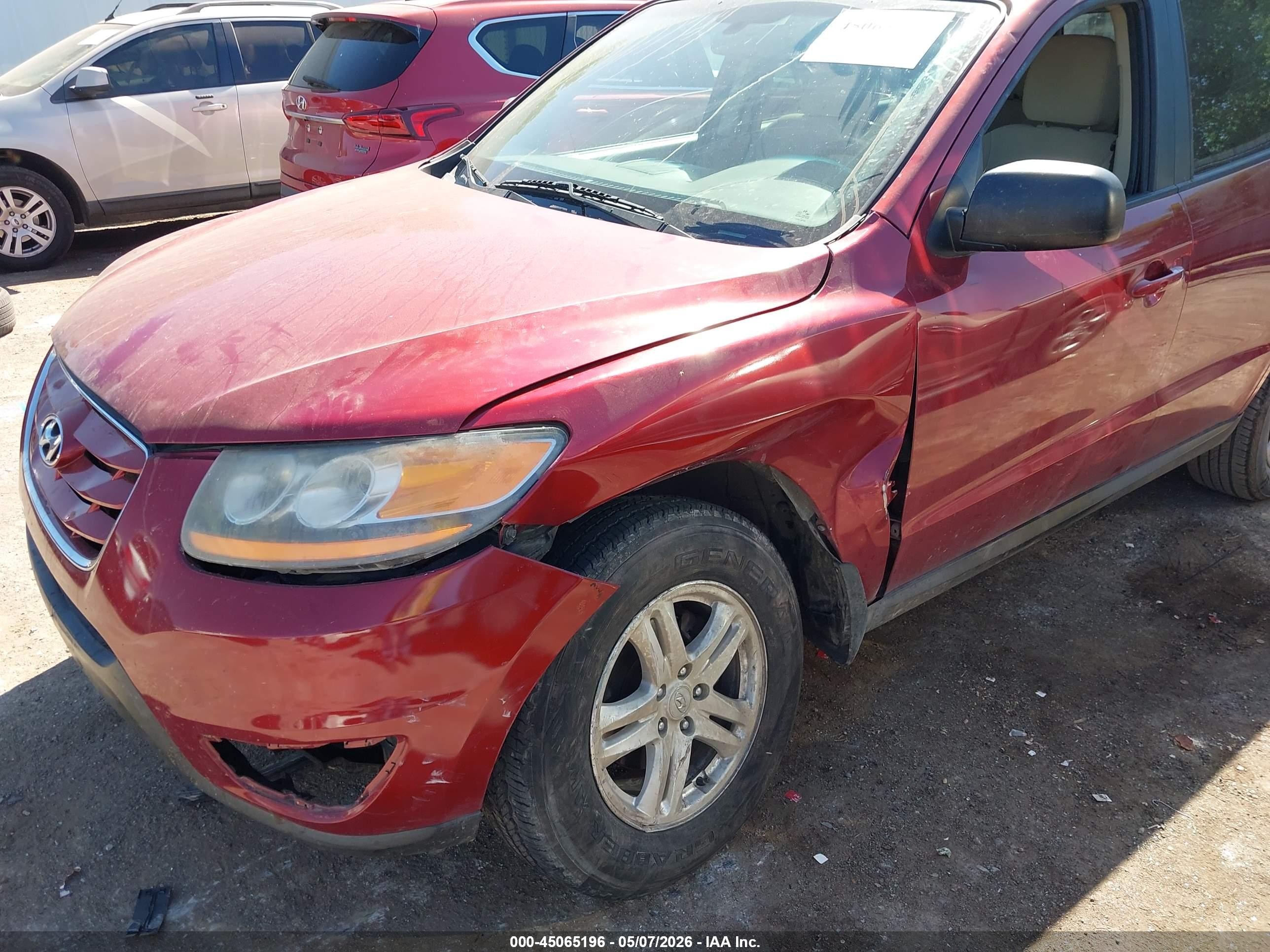 2011 Hyundai Santa Fe Gls Red vin: 5XYZG3AB7BG013409