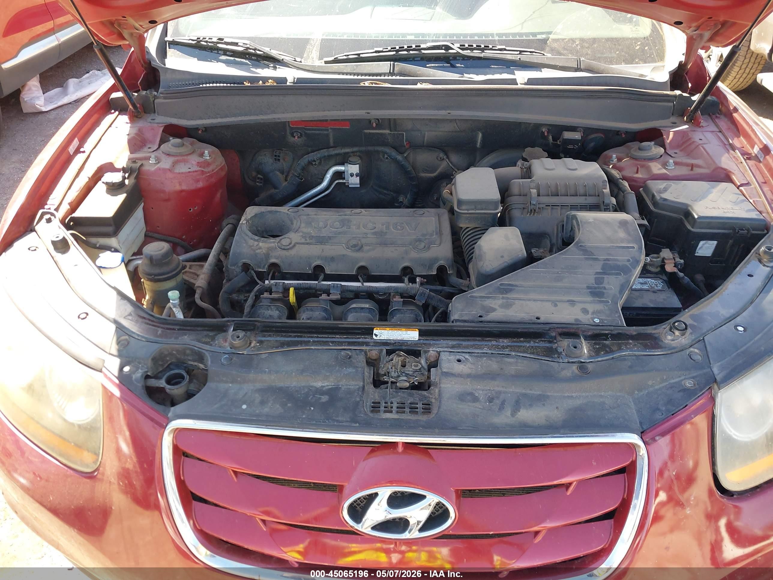 2011 Hyundai Santa Fe Gls Red vin: 5XYZG3AB7BG013409