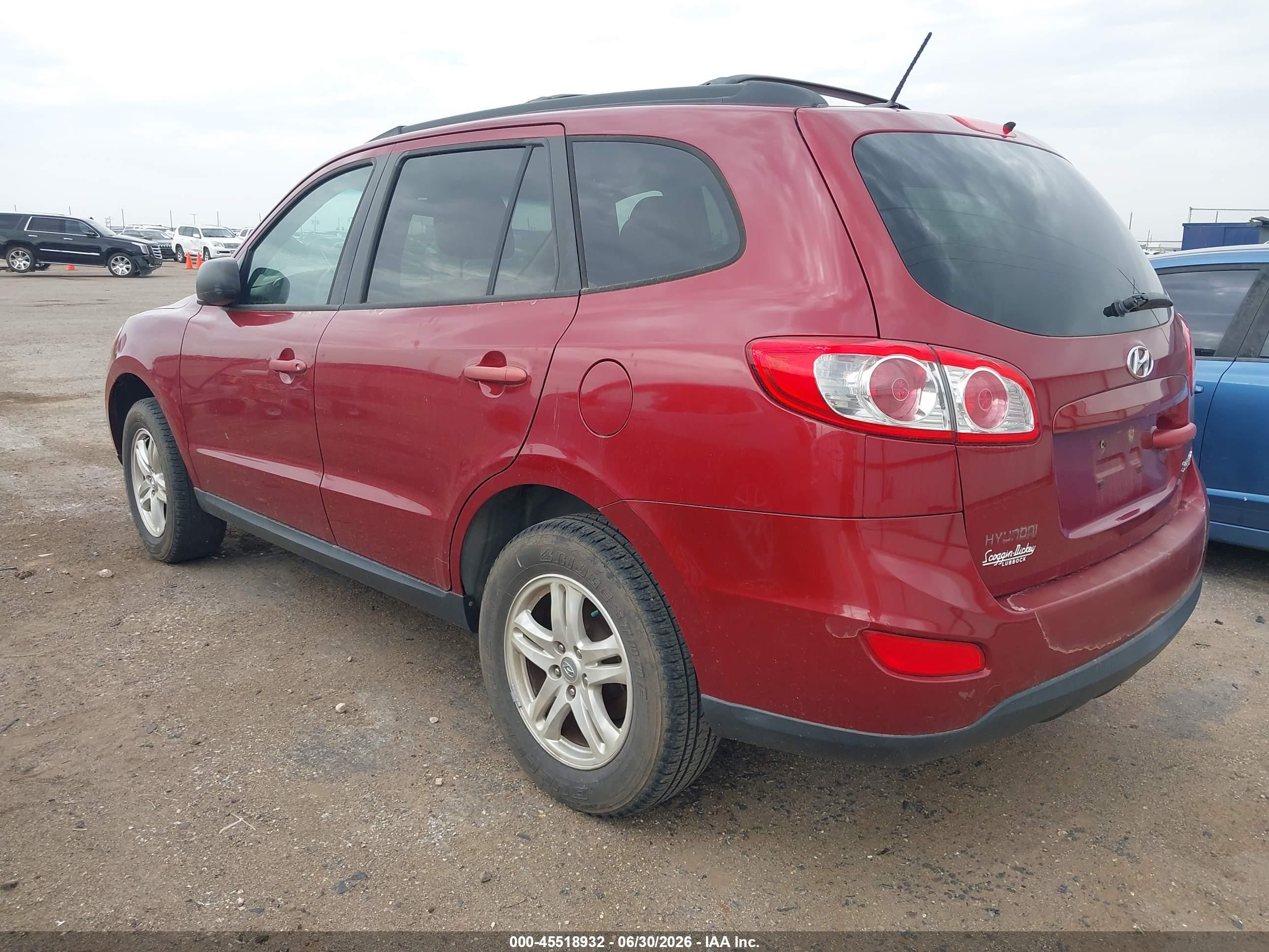 2011 Hyundai Santa Fe Gls Maroon vin: 5XYZG3AB7BG019341