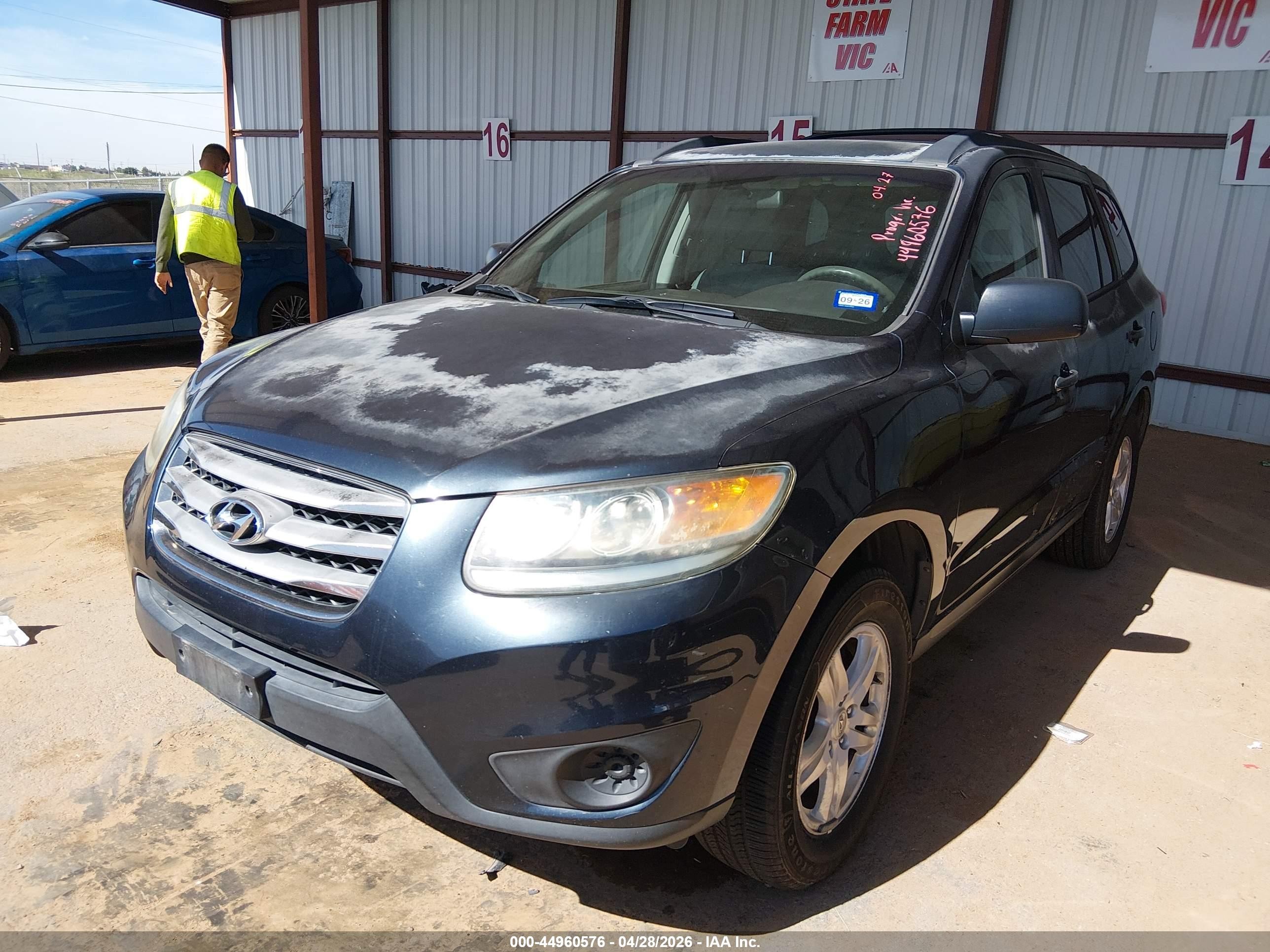 2012 Hyundai Santa Fe Gls Black vin: 5XYZG3AB7CG121885