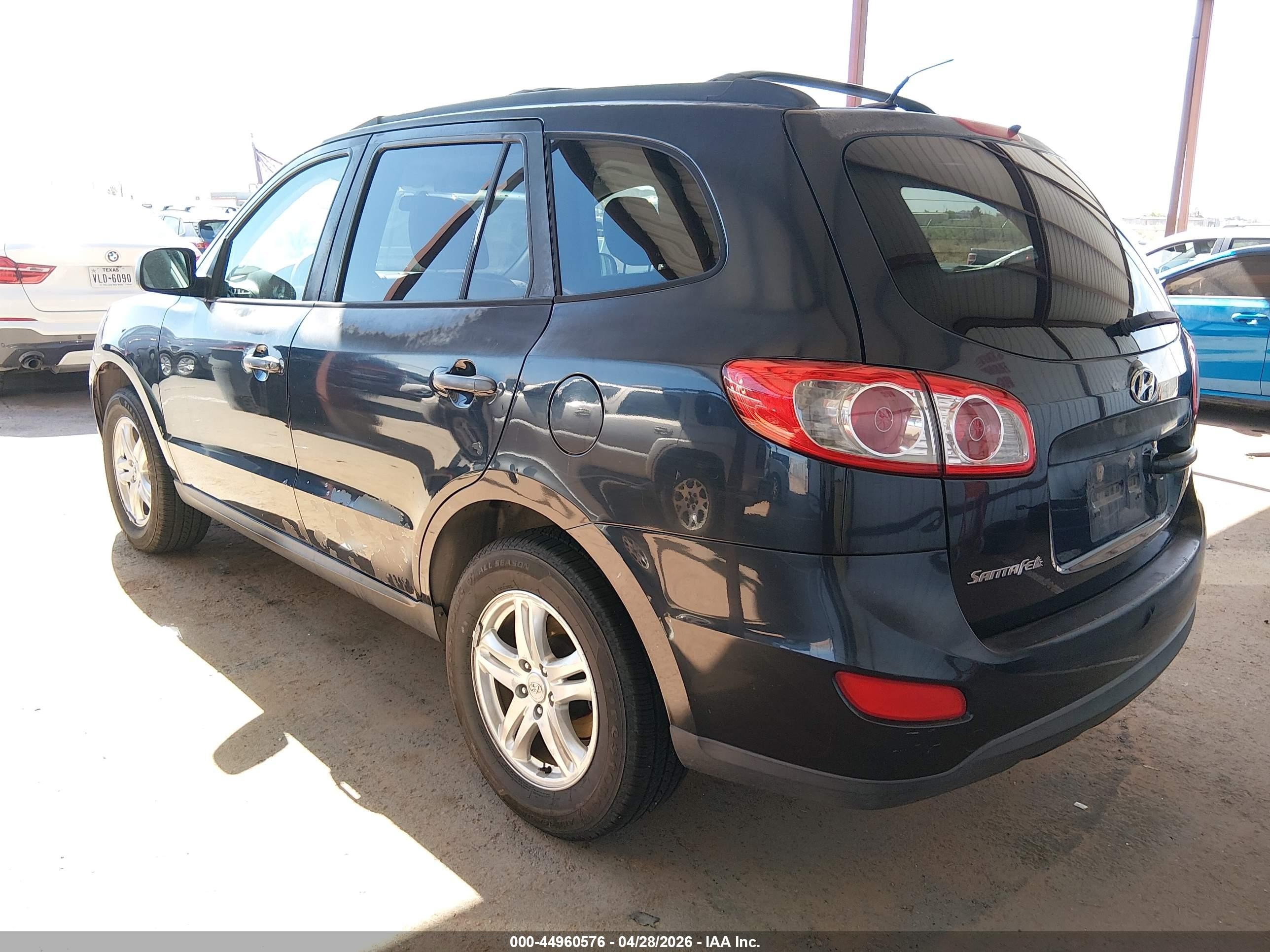 2012 Hyundai Santa Fe Gls Black vin: 5XYZG3AB7CG121885