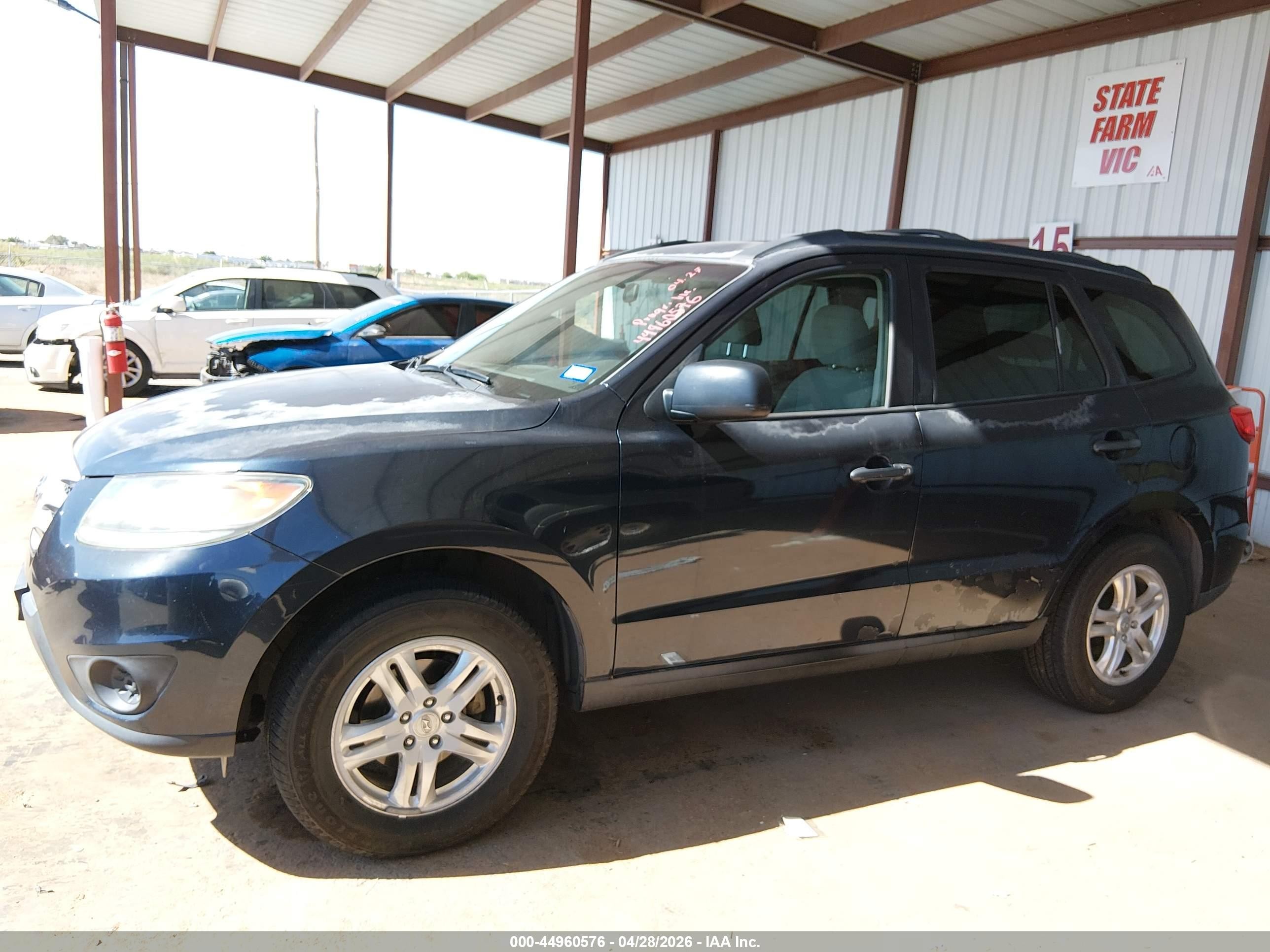 2012 Hyundai Santa Fe Gls Black vin: 5XYZG3AB7CG121885